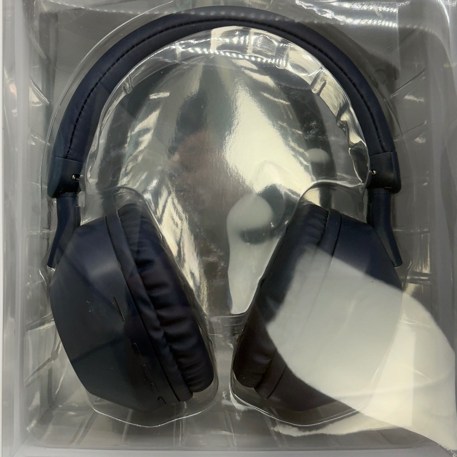 Aura HD Sound Wireless Bluetooth Headphones Navy Blue Sweatproof Noise Isolating