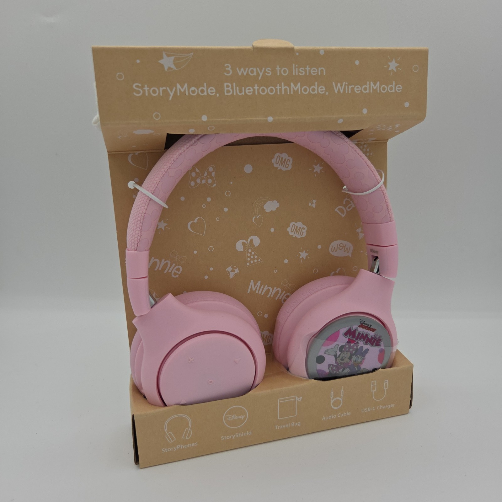 StoryPhones Storytelling Headphones for Kids – Pink – Wireless & Safe Audio