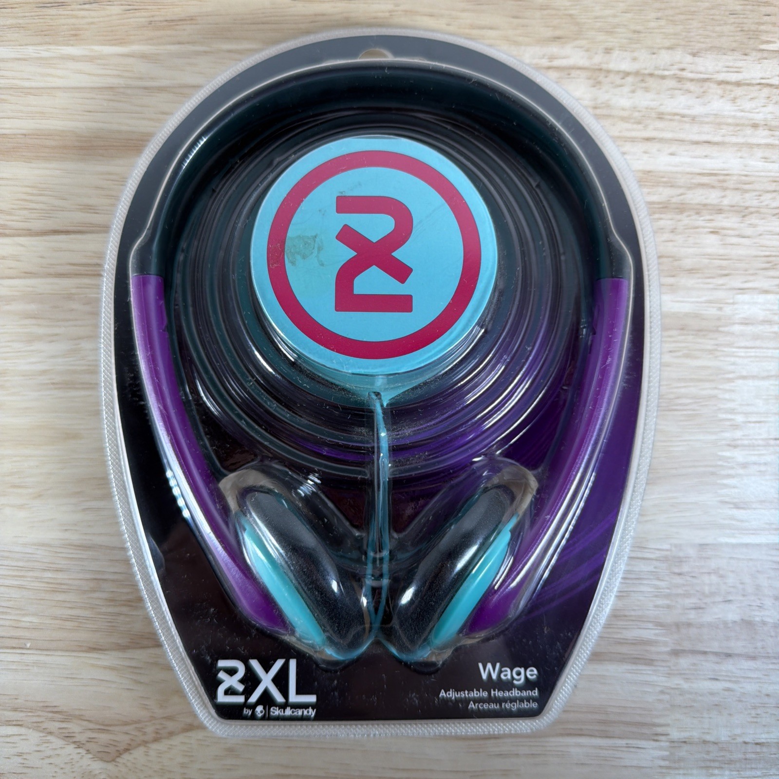 New Skullcandy 2XL Wage Adjustable Headband On-Ear Headset Purple & Green
