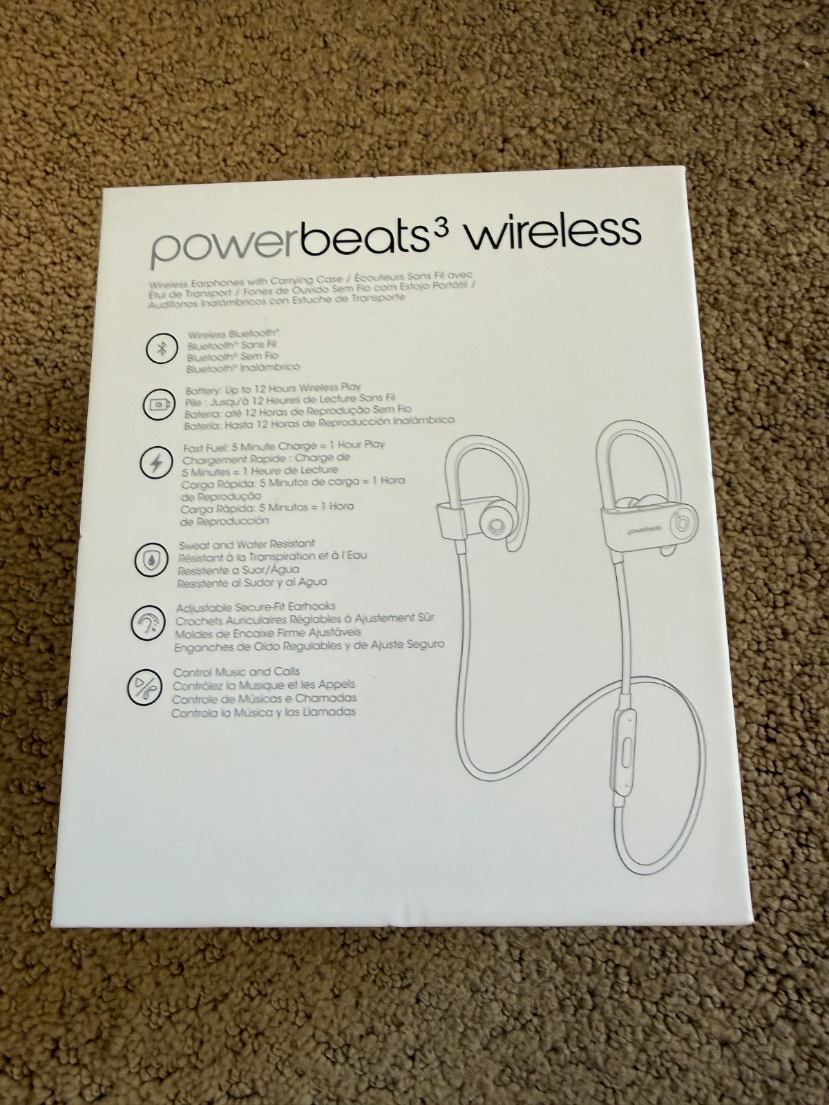 Beats by Dr. Dre Powerbeats3 Wireless Headphones/Flash Blue Excellent Condition