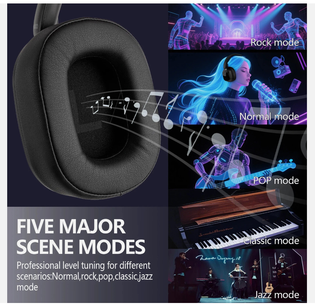 JH-ANC930Plus Touch Screen Headphones – Hybrid Noise Cancelling, LE Screen