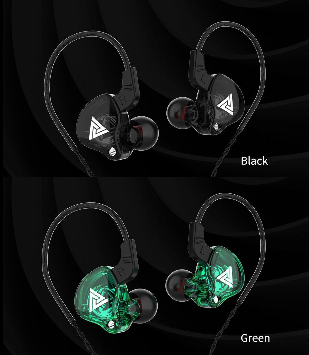 QKZ AK6 3.5mm Wired Earphones – HiFi Sound, Gaming Headset,B