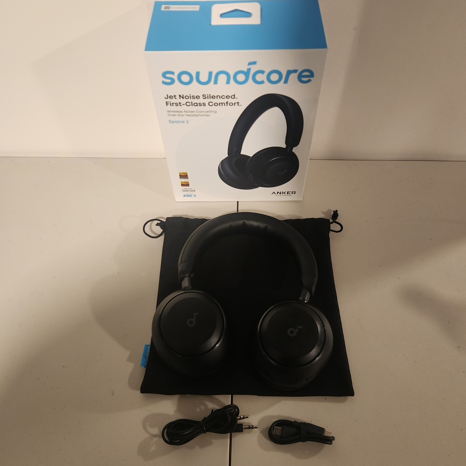 Soundcore Anker Space 2 Over-Ear Headphones, Active Noise Cancelling