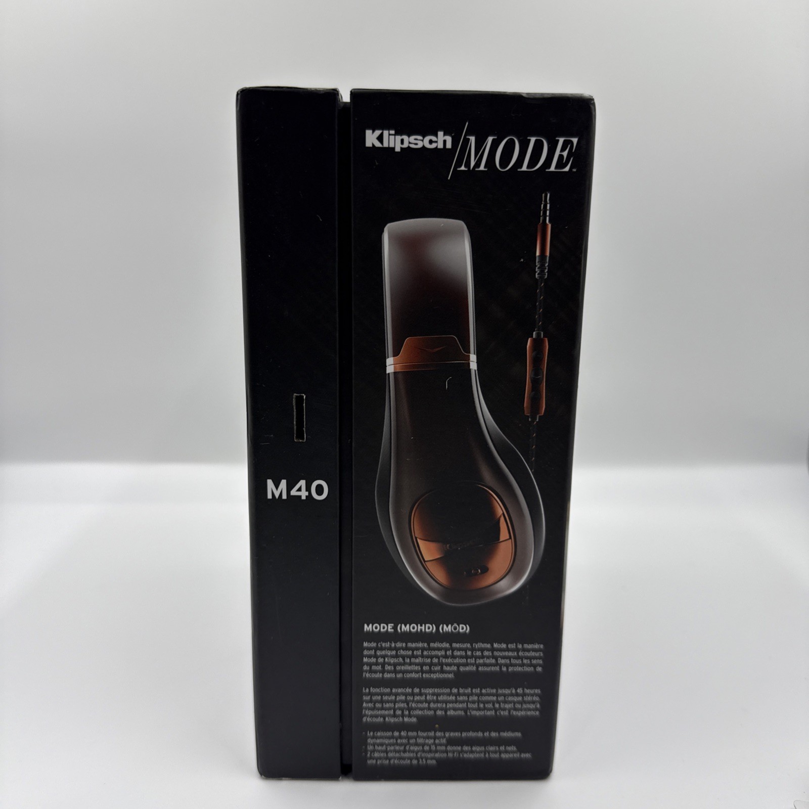 Klipsch Mode M40 Active Noise Canceling Over-Ear Headphones Copper Black (NEW)