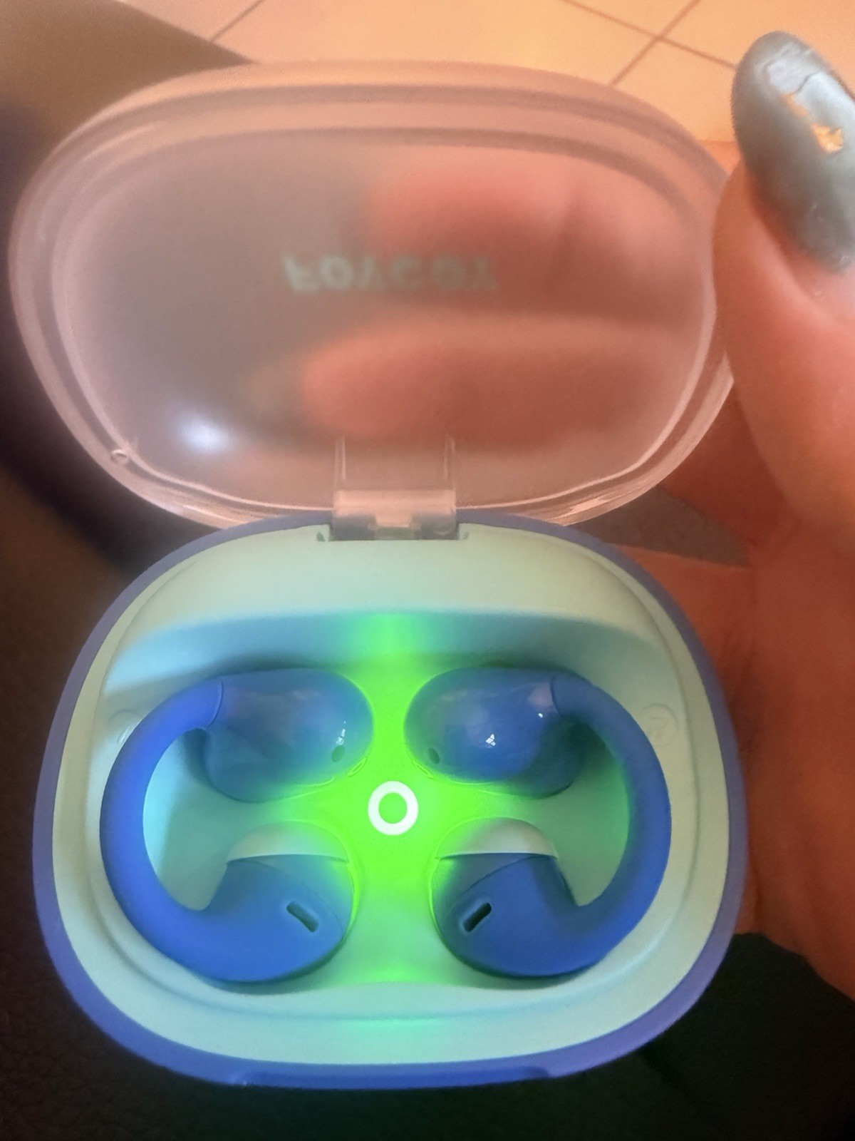FOYCOY OpenPlay ONE Air Ear-Clip Headphones Blue/Green Volume Limit OP-ONE AIR