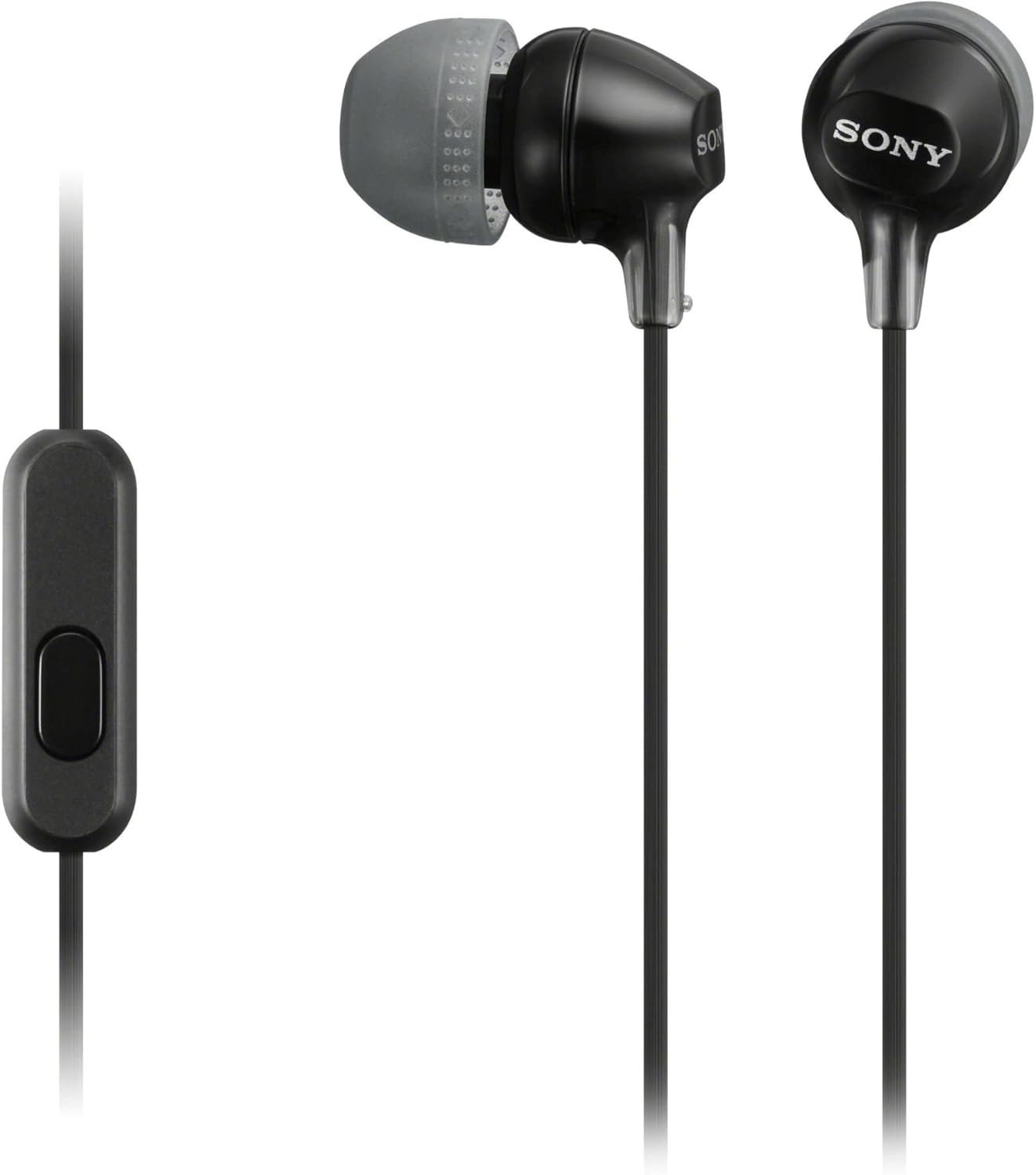 Sony MDR-EX14AP Wired 3.5mm Jack Earbud Stereo Headphones with Mic – Black
