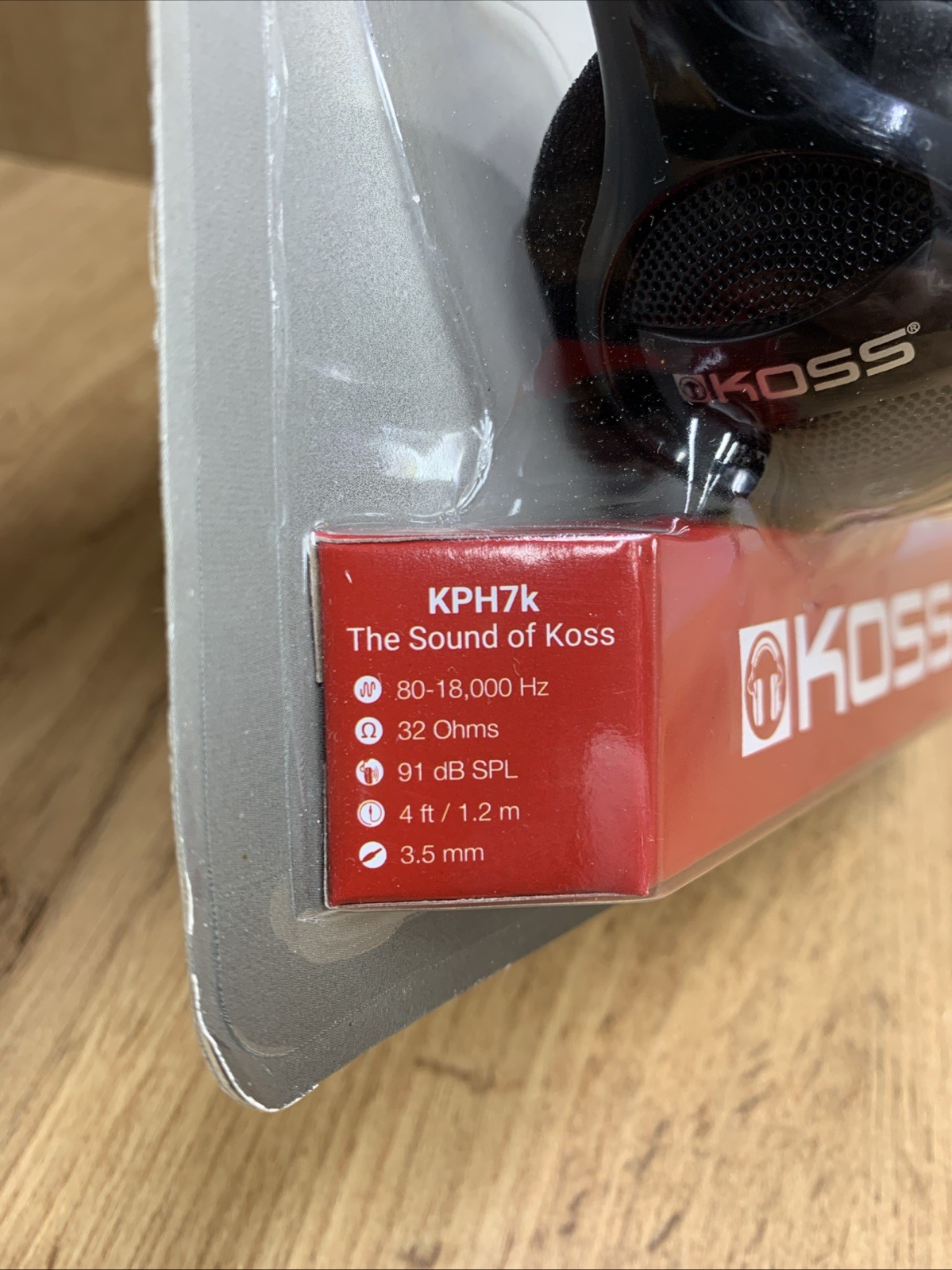 Lot of 3 Koss KPH7 On-Ear Wired Headphones Black 3.5mm Sealed New