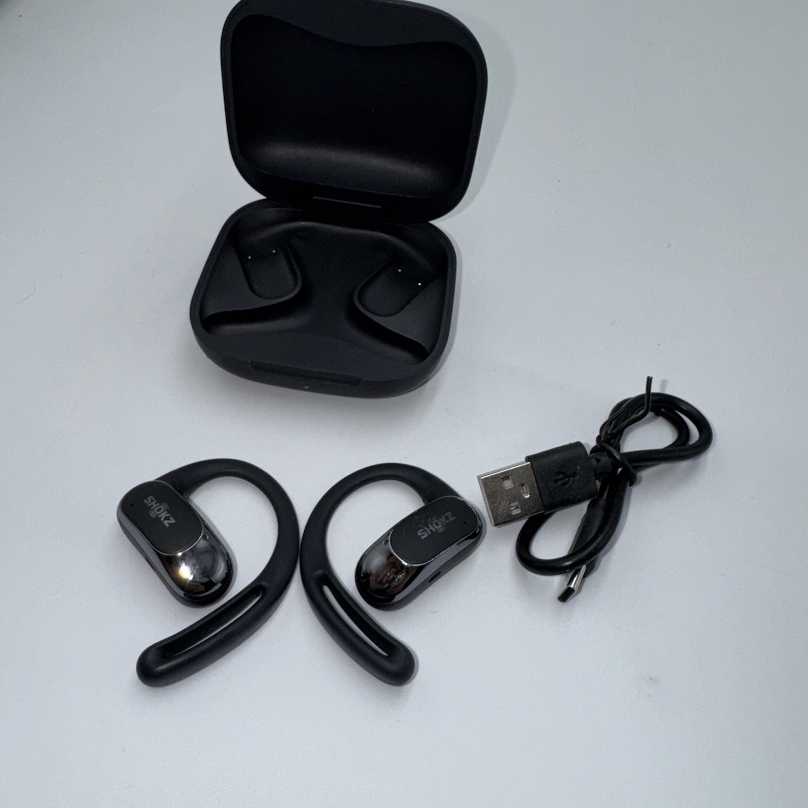 Shokz OpenFit Air T511 Open-Ear Bluetooth Earbuds Black Tested