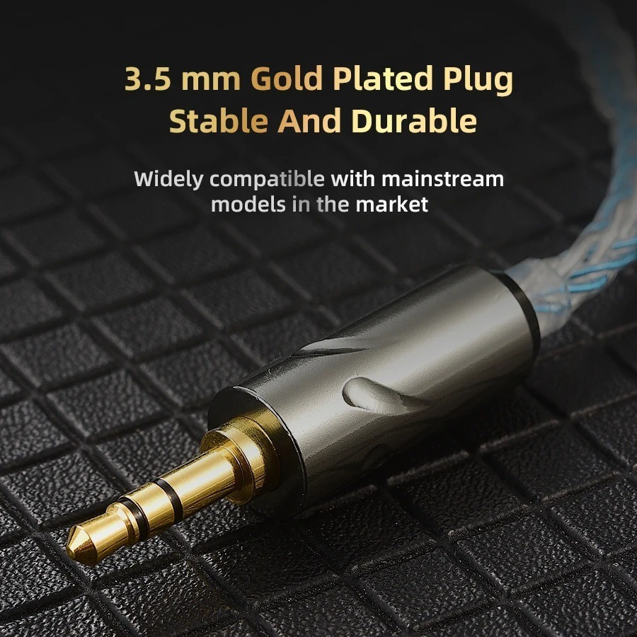 QKZ T1 Upgrade Cable 0.75mm QDC 3.5mm for KZ ZSN Pro EDX TRN Earphones
