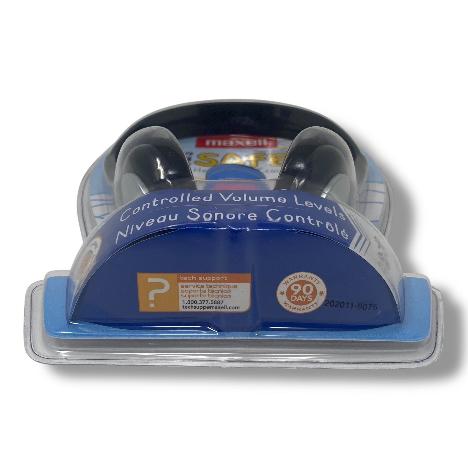 Maxell 190338 Kids Safe Headphones 95dB Max Safe Listening Custom Earcaps NEW