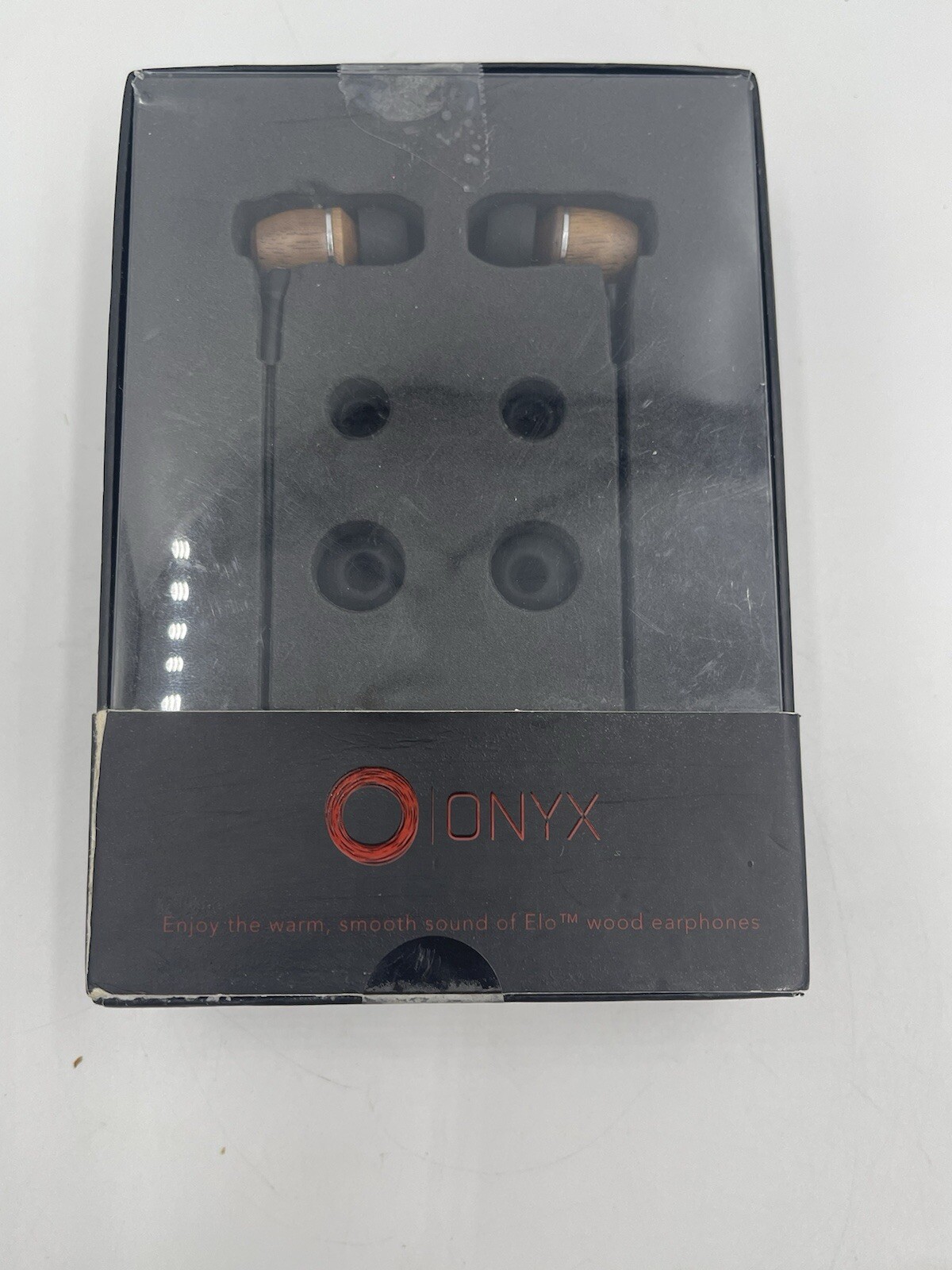 Onyx ELO Premium Genuine Wood In-ear Noise-isolating Headphones Black NEW