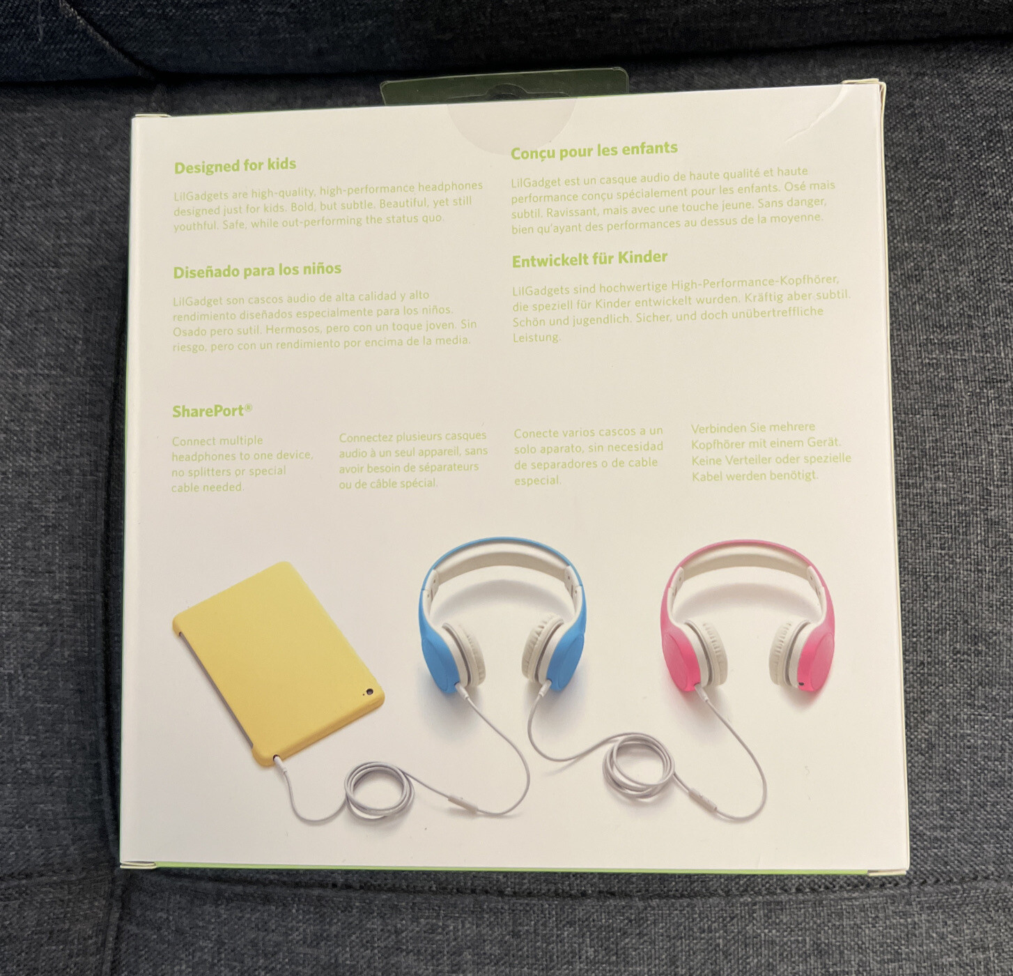 LilGadgets Kids Premium Volume Limited Wired Headphones w/ SharePort Connect+