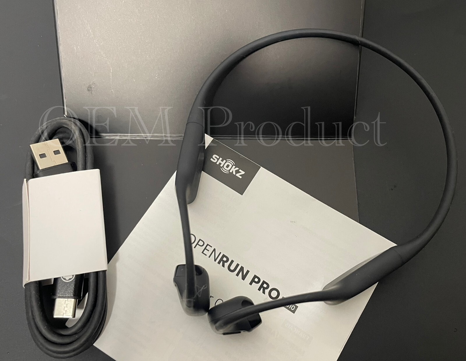 Shokz OpenRun Pro 2 Bone Conduction Open-Ear Sport Headphones -Black (S820)