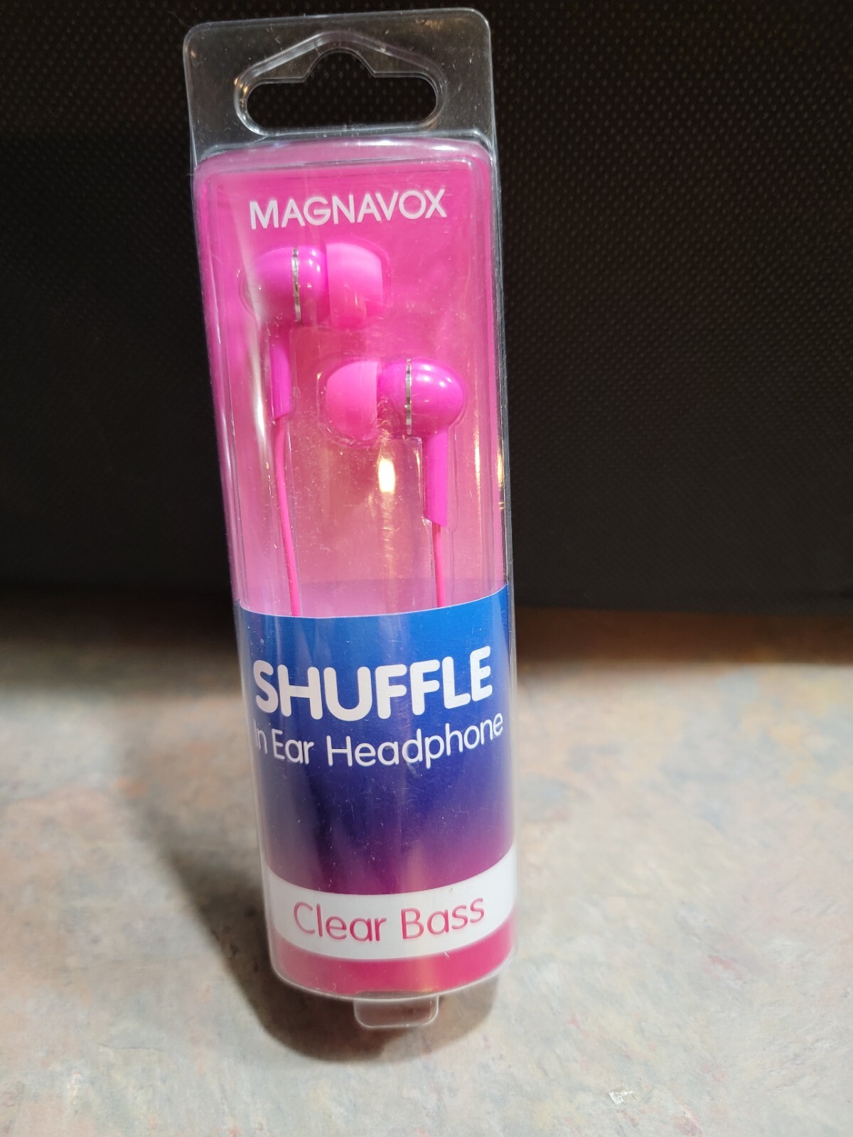 Magnavox Shuffle In Ear Headphones Clear Bass 8.6mm Great Sound Pink Earbuds