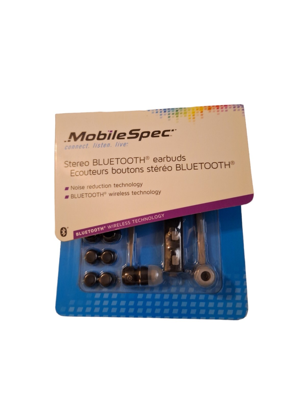 Mobilespec 2021 MBS10121 Stereo Bluetooth Noise Reduction Wireless Earbuds Black