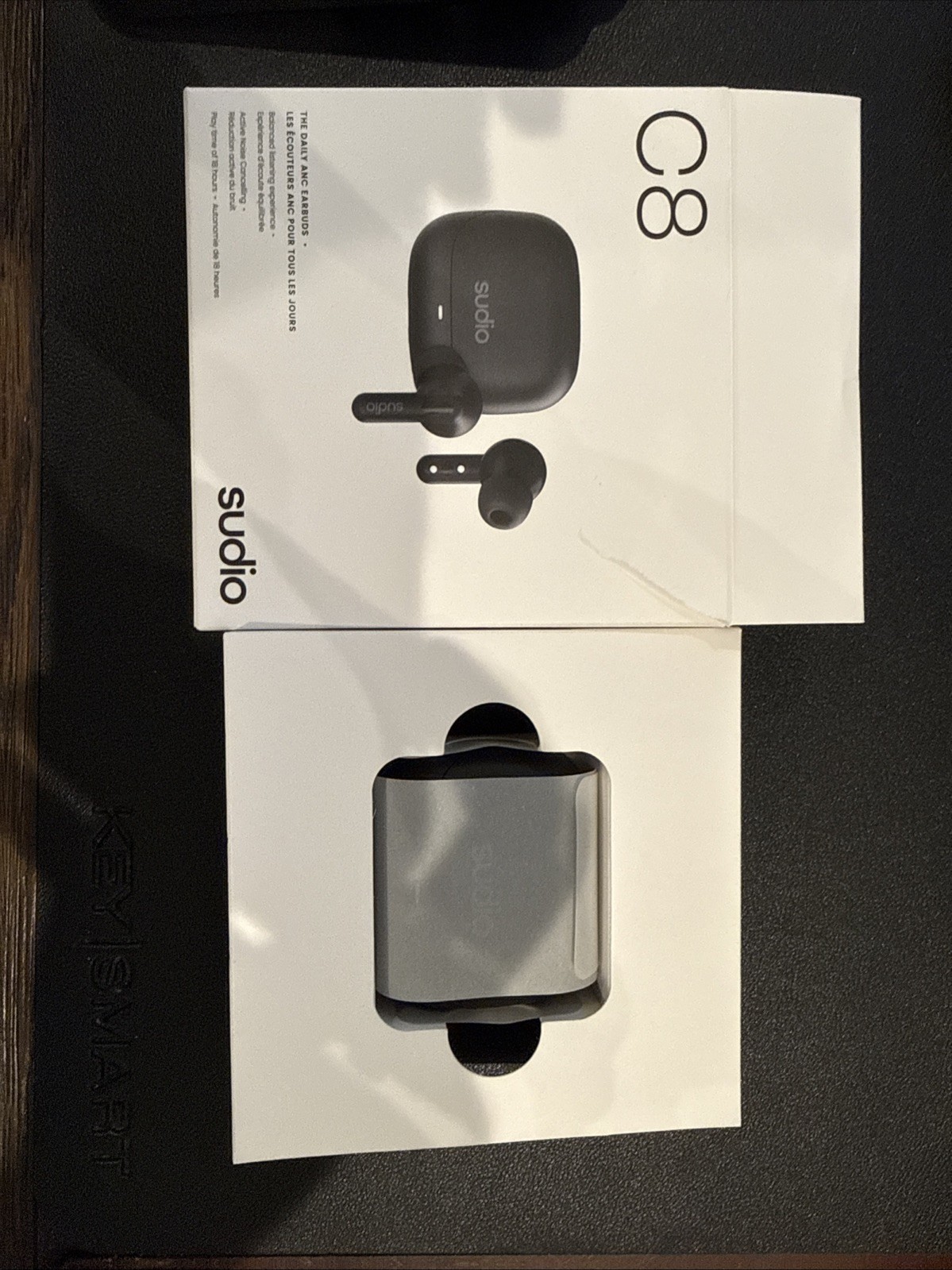Sudio C8 The Daily ANC Earbuds Noise Canceling, Balanced Listening, Black, NEW