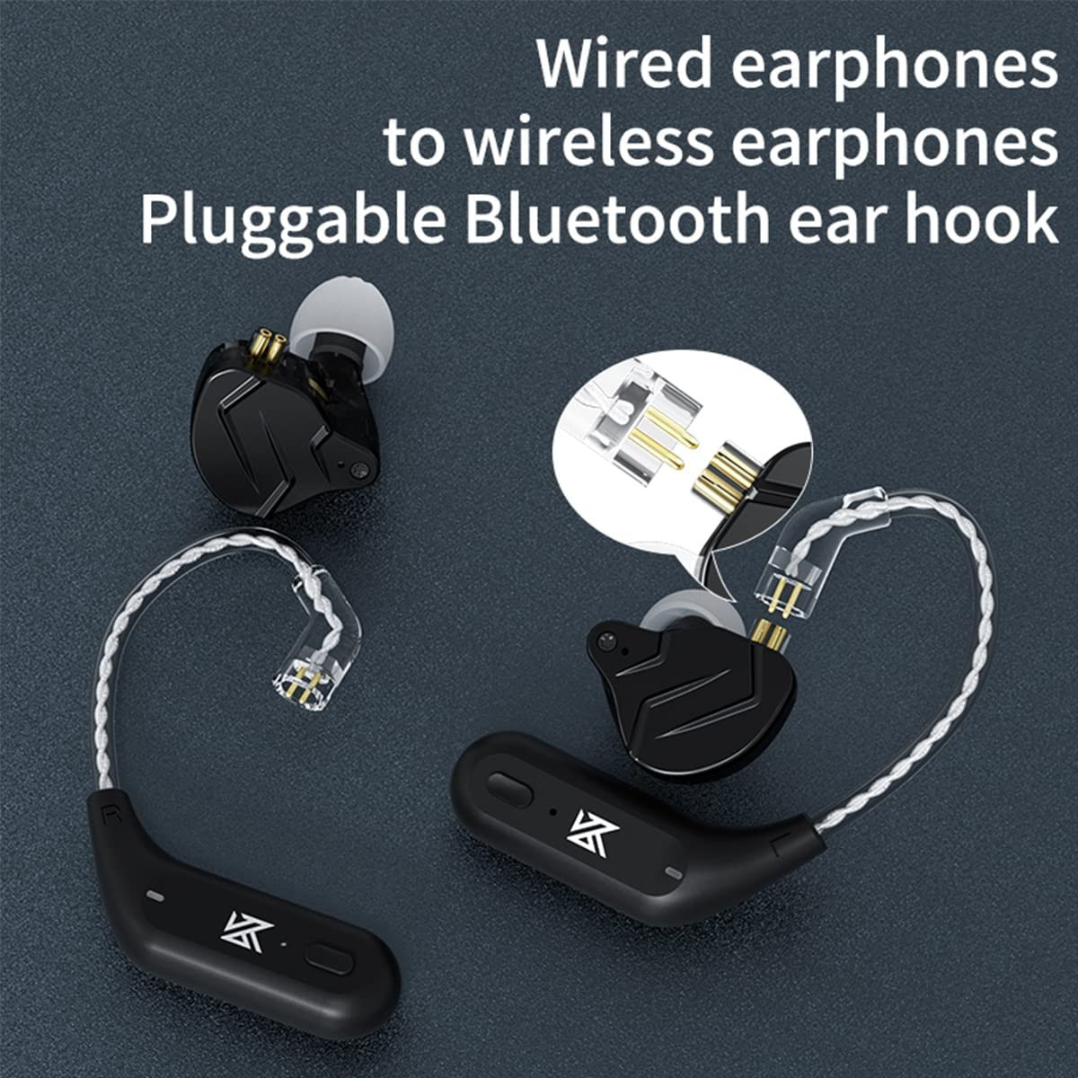 AZ09 Bluetooth 5.2 Module Wireless Waterproof Ear Hook Extra Long Battery Life B