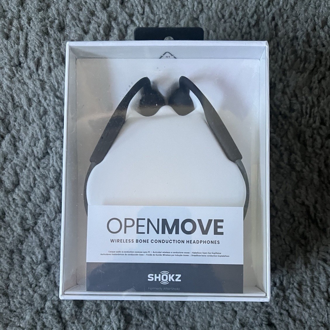 Shokz OpenMove Gray Wireless Bluetooth Bone Conduction Open-Ear Sports Headset