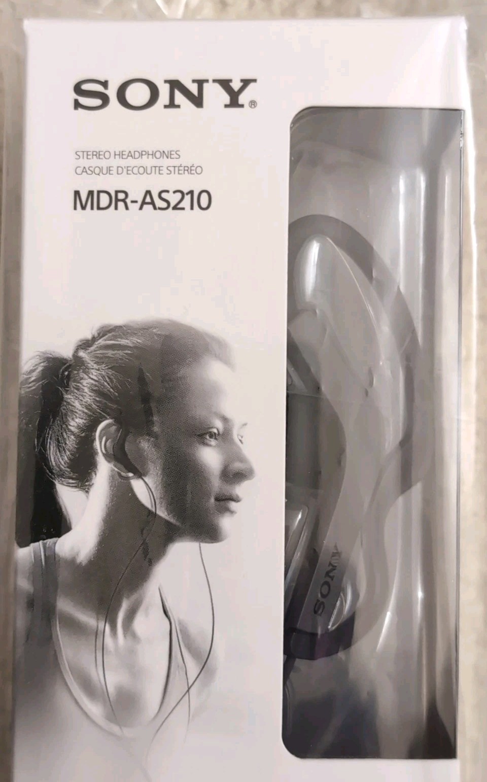 NEW Sony MDR-AS210 Stereo Headphones for Sports