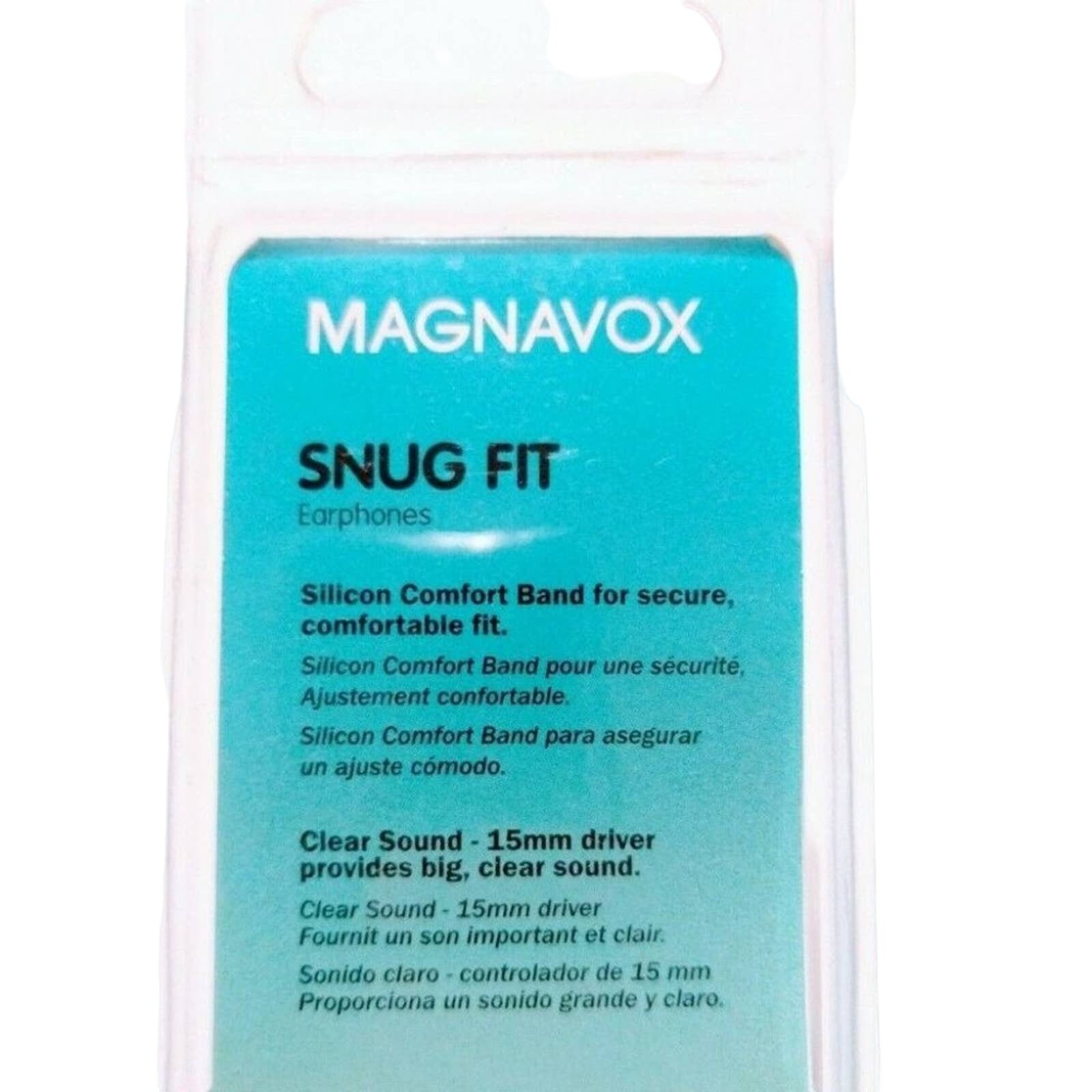 Magnavox Snug Fit Smooth Bass Handsfree Earphones 15mm Clear Sound Teal Earbuds