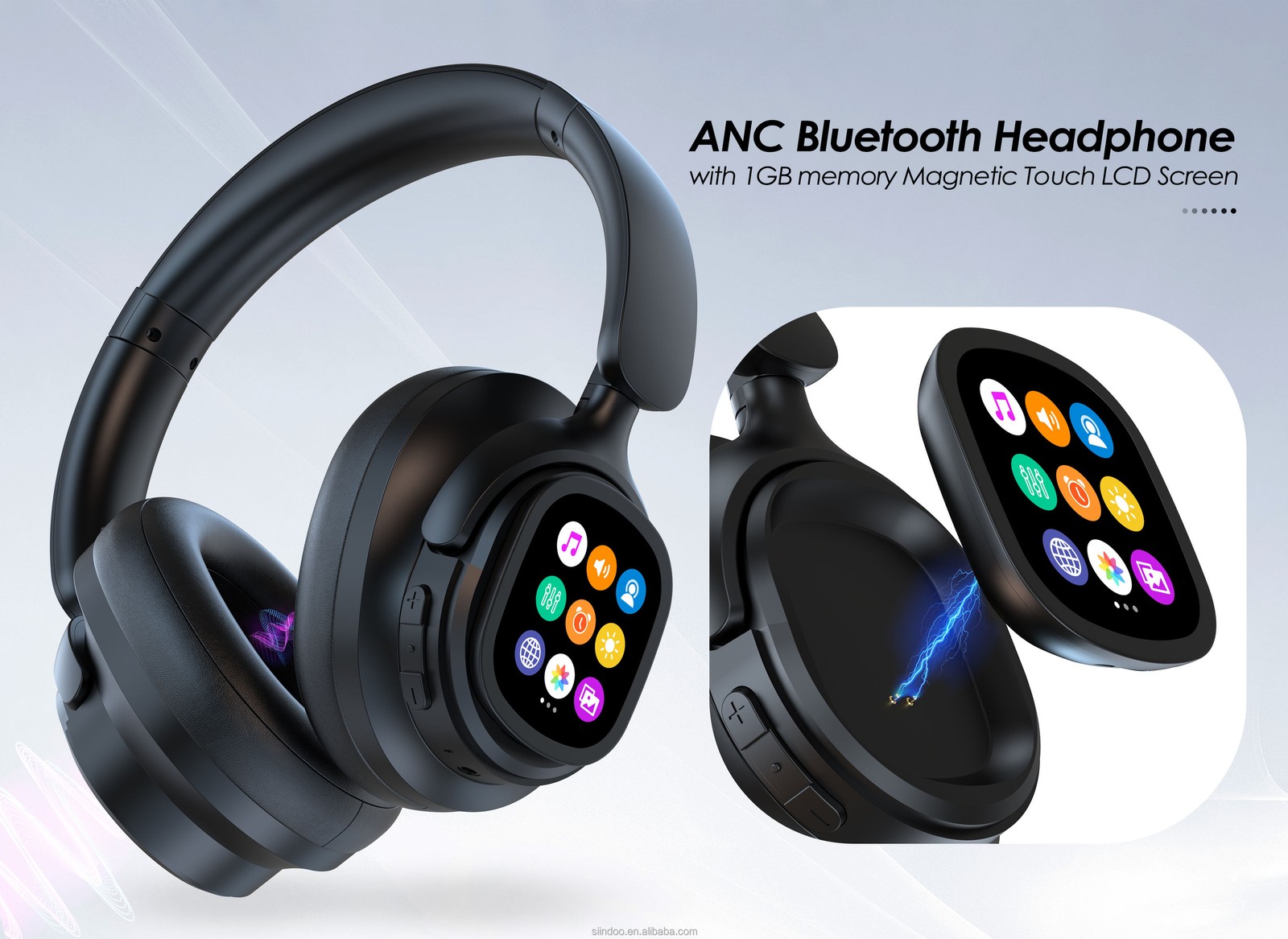 AI Headphones with Detachable Screen – 115-Language Real-Time Translation, Hy…