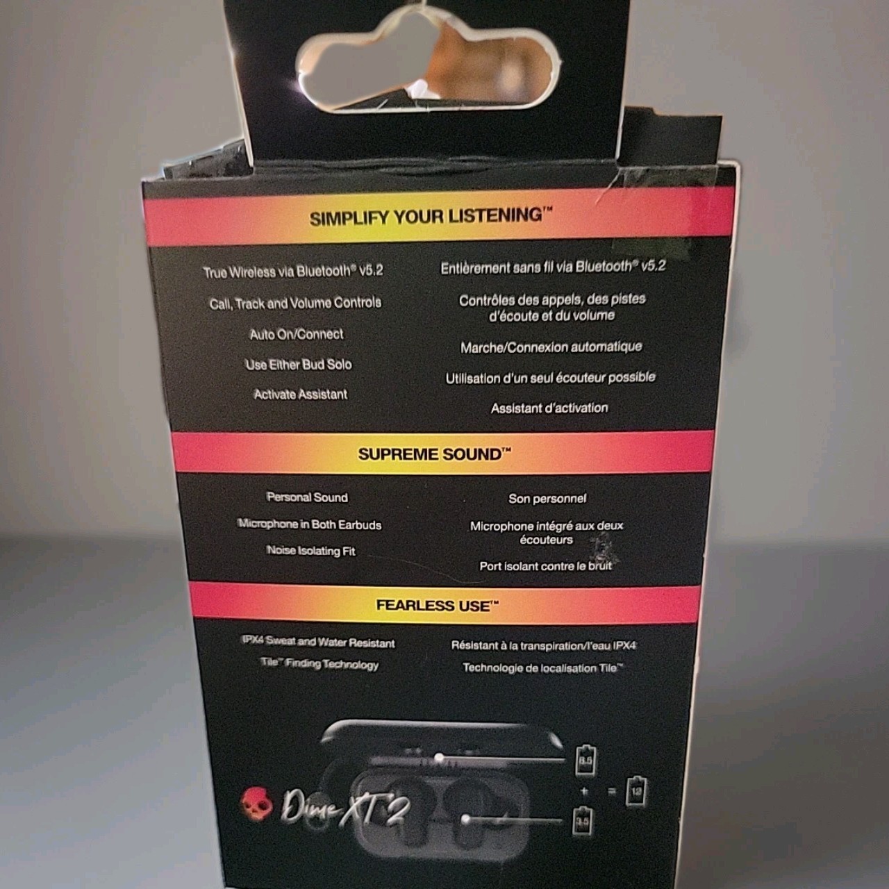 Skullcandy Dime XT 2 TWS Wireless Bluetooth Earbuds Personal Sound S2DBW-Q740