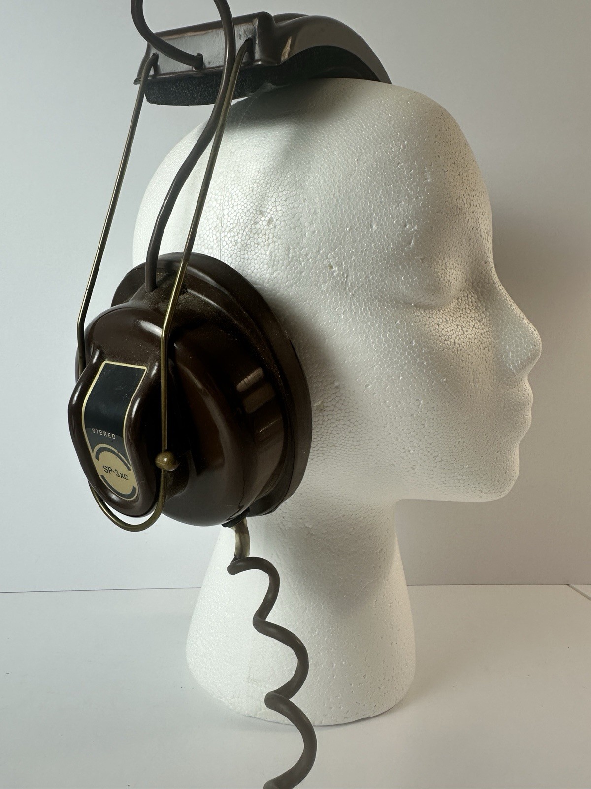 VINTAGE Koss SP-3xc Brown Stereophones Headset Headphones 1960’s Tested Works