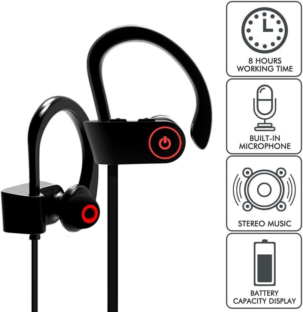 Waterproof Bluetooth 5.0 Earbuds Stereo Sport Wireless Headphones in Ear Headset