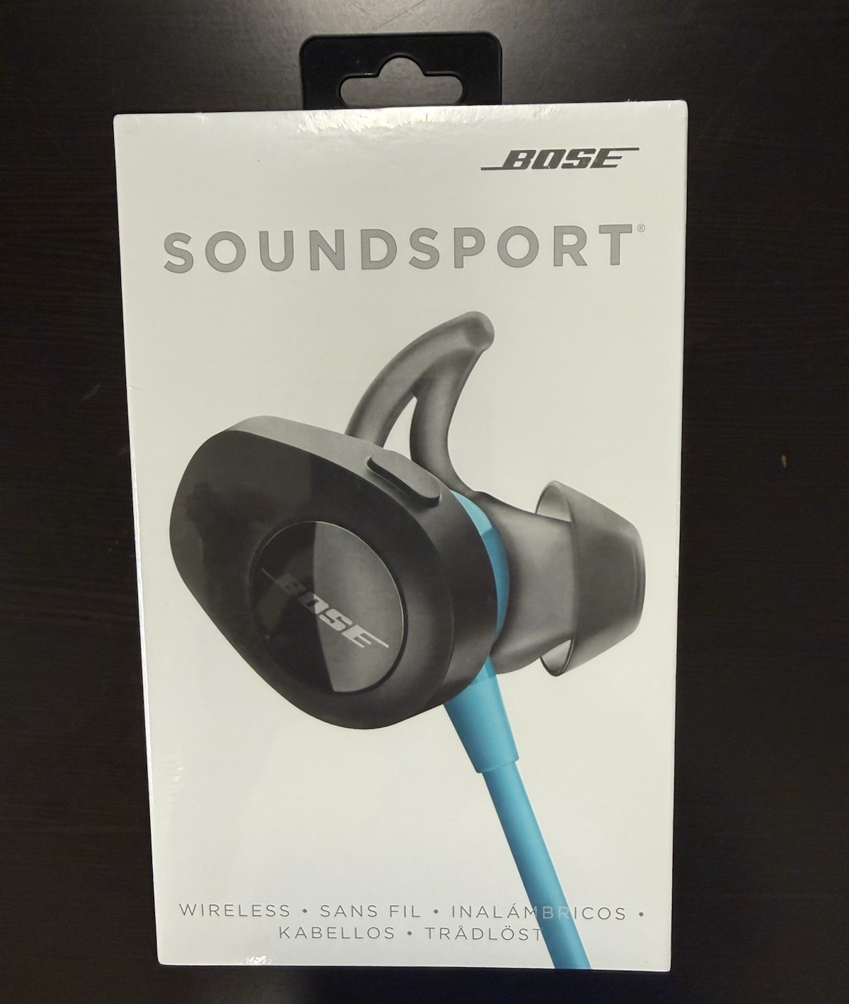 Bose SoundSport Wireless Bluetooth In-Ear Headphones Blue Sweat-Proof Mic