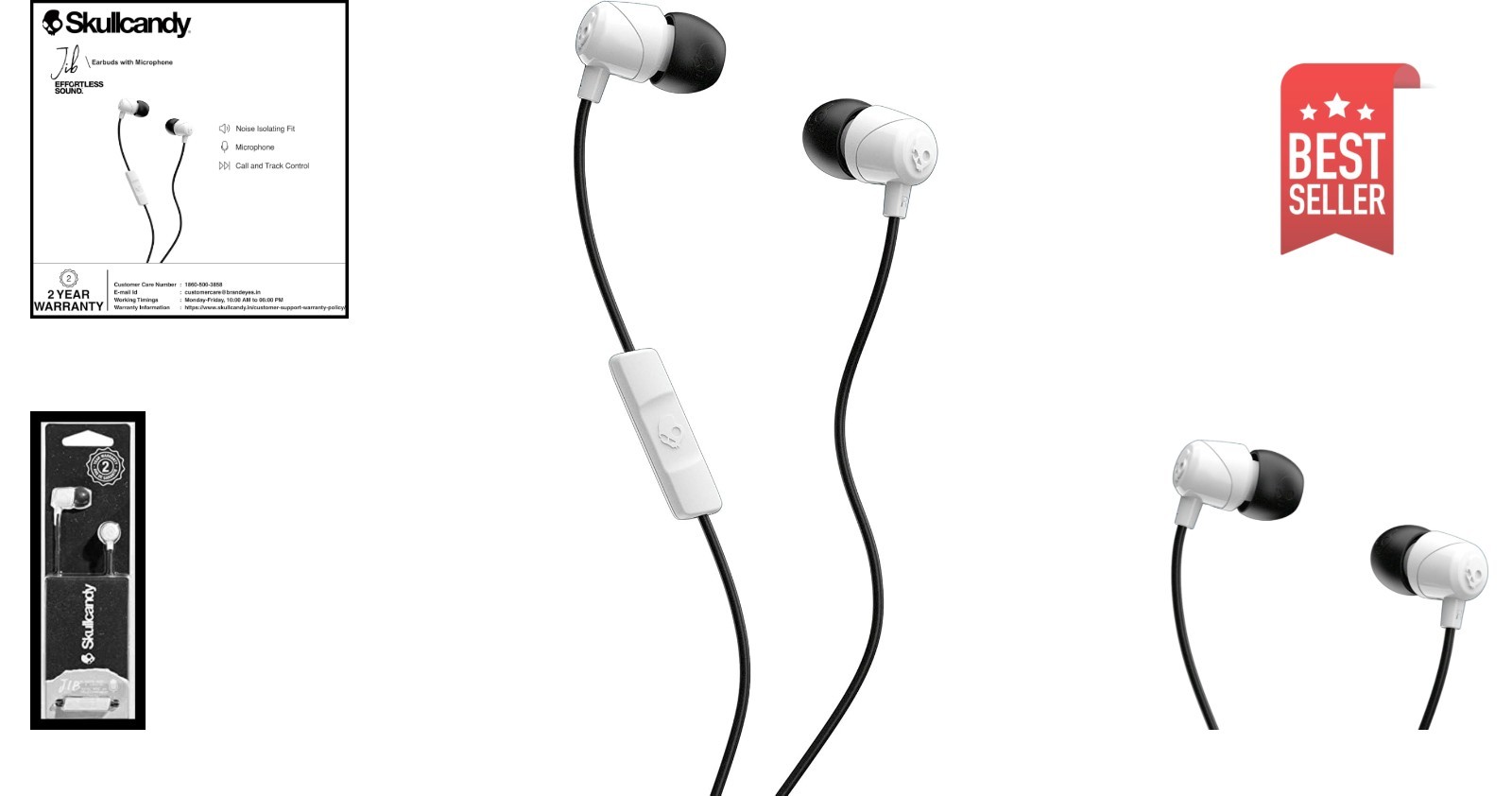 Jib Earbuds with 3.5mm AUX Plug – Lightweight, Noise Isolation, In-Line Control