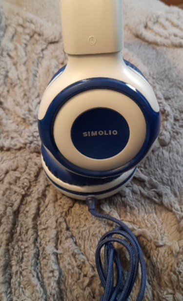 SIMOLIO Wireless Bluetooth Headphones for Kids Music Blue w/ Case
