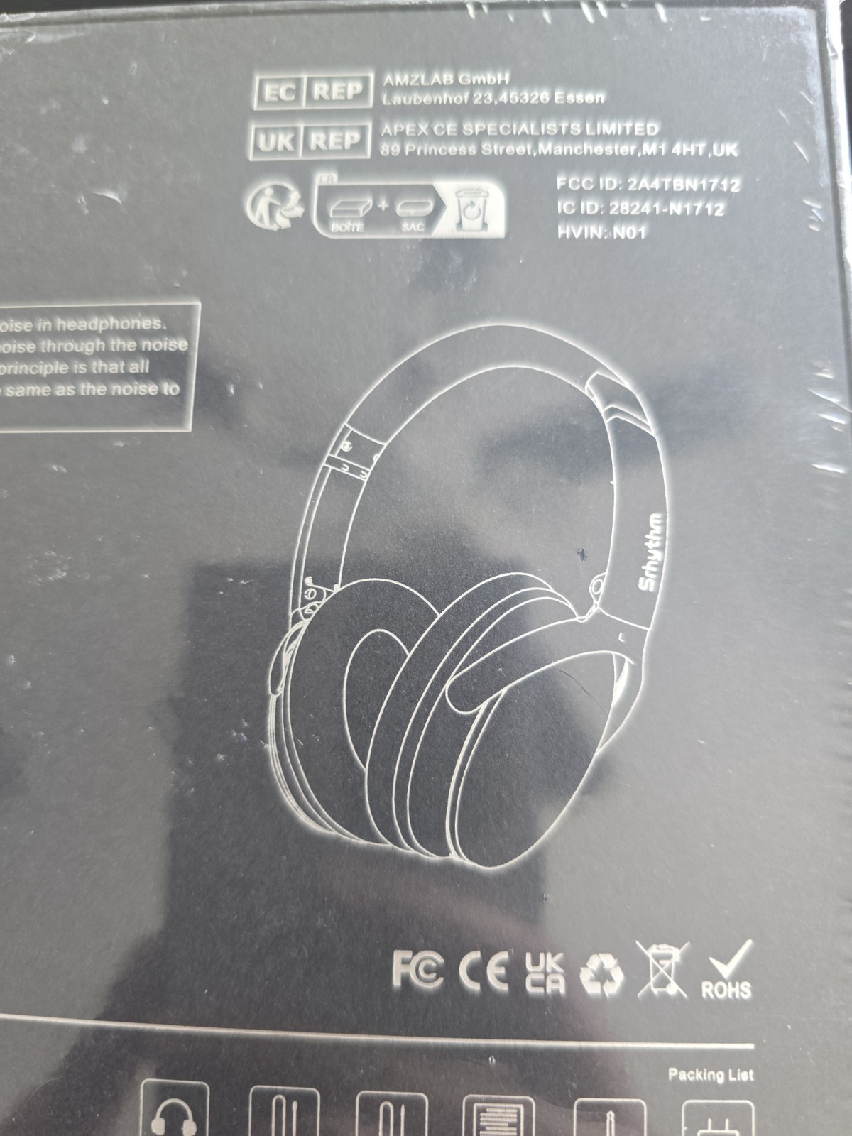 NIB Srythm headphones NC25 Wireless Noise Canceling Stereo Headset In Mint Green