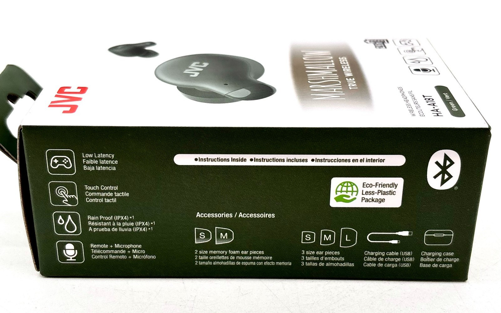 JVC Marshmallow True Wireless Headphones Model HA-A18T Green New