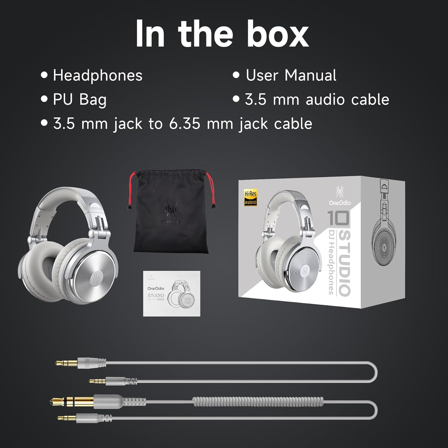 Wired over Ear Headphones Studio Monitor & Mixing DJ Stereo Headsets with 50Mm N