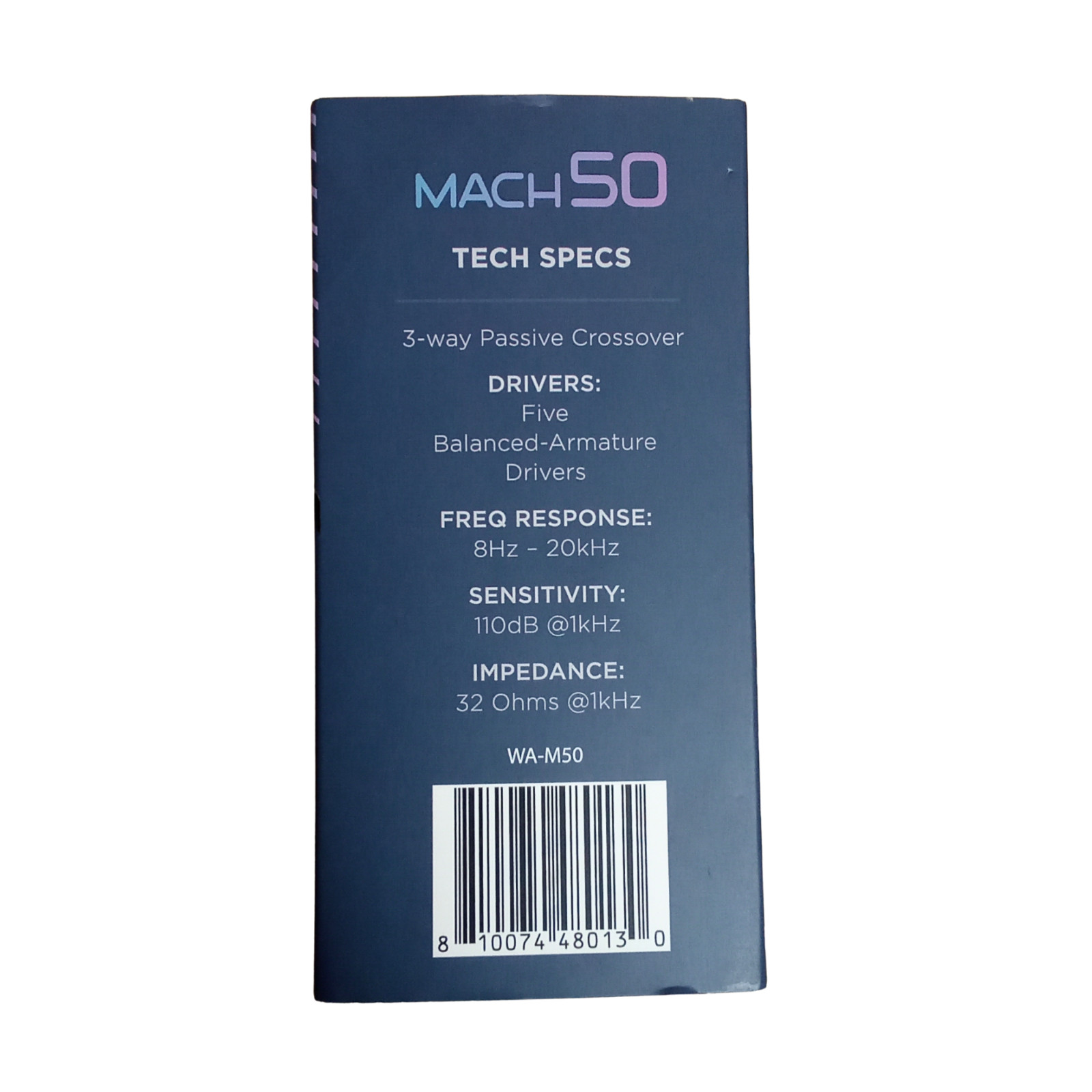 Westone Audio MACH 50 Universal IEM 3-way, 5-Driver IEMs, Gray, Black