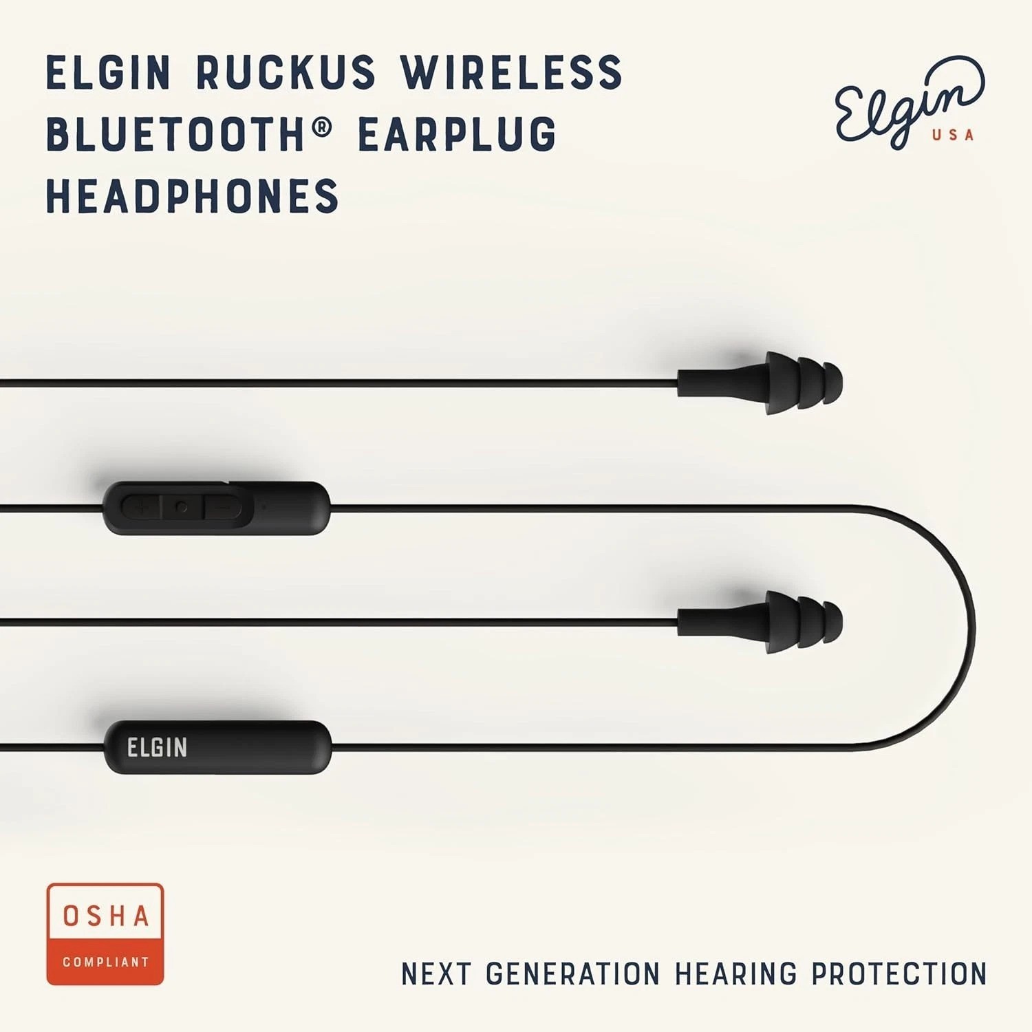 Ruckus Wireless Bluetooth Earplug Headphones – 25 dB OSHA Compliant Safety