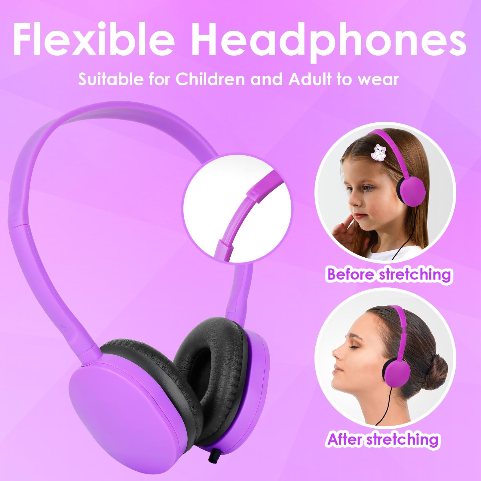 TJZXGUI Bulk Classroom Headphones for Students Kids School 10 Pack Wholesale