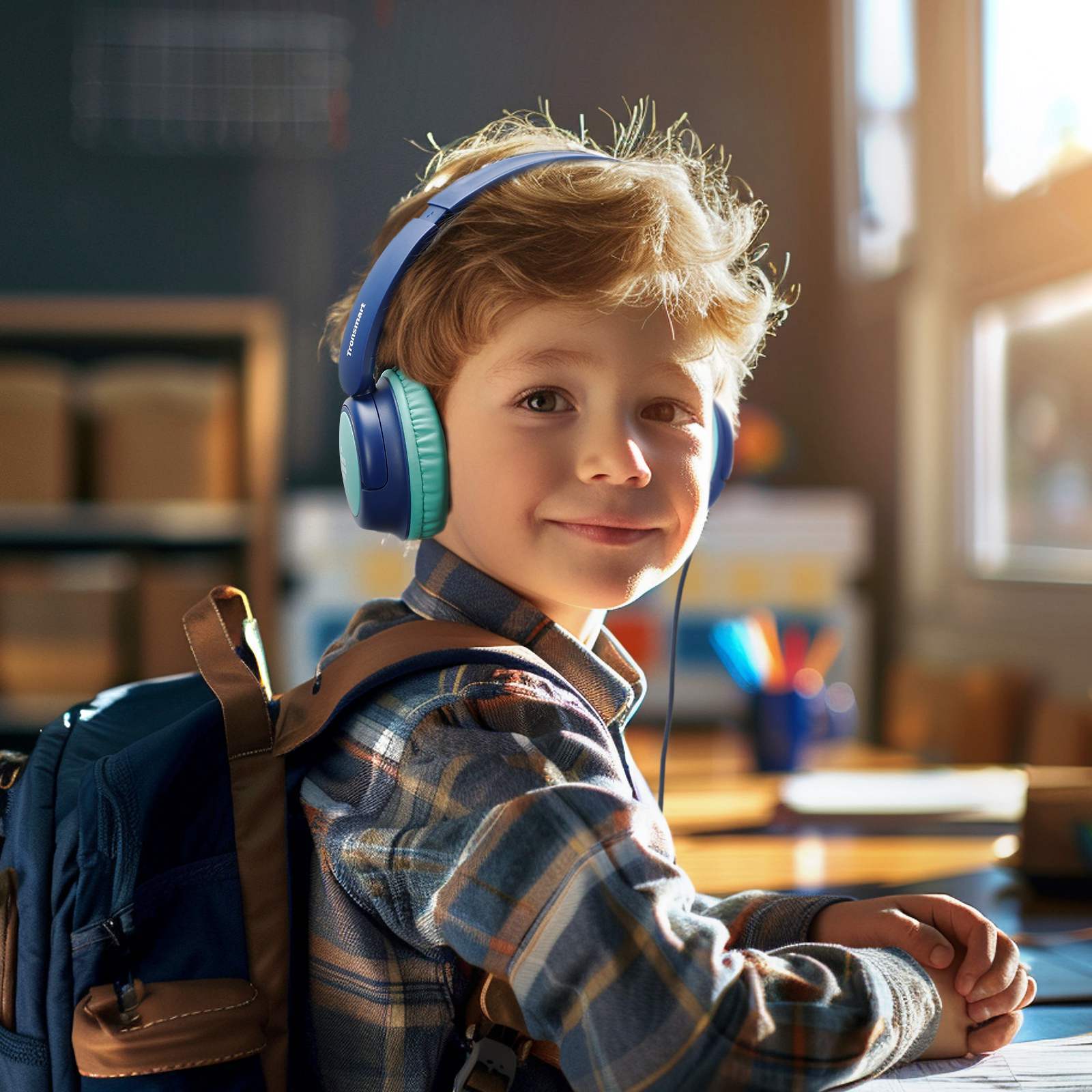 Tronsmart KH01C Headphones Kids,85dBA Volume,Foldable Headphones Christmas Gift