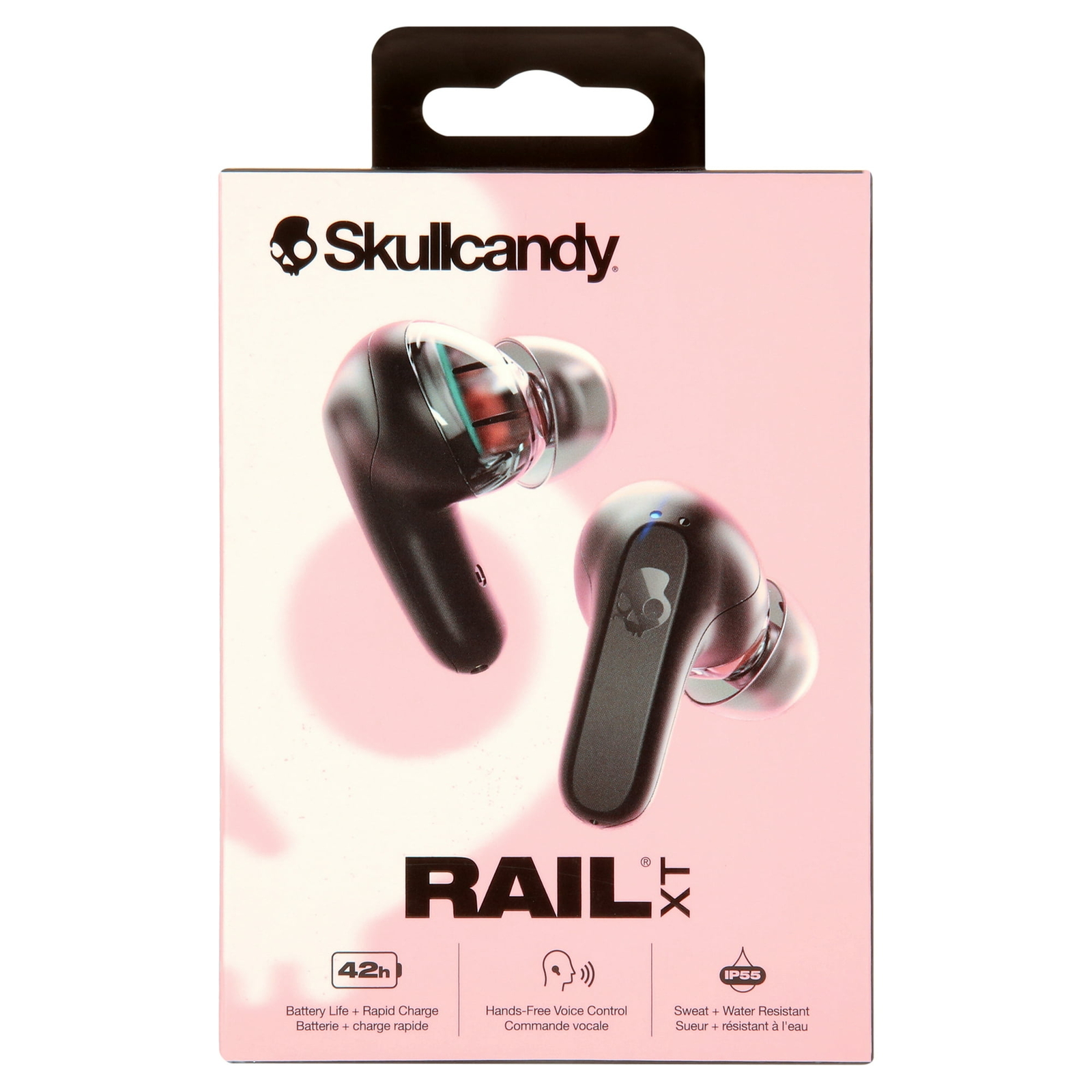Skullcandy Rail XT Wireless In-Ear Earbuds True Black Bluetooth NEW