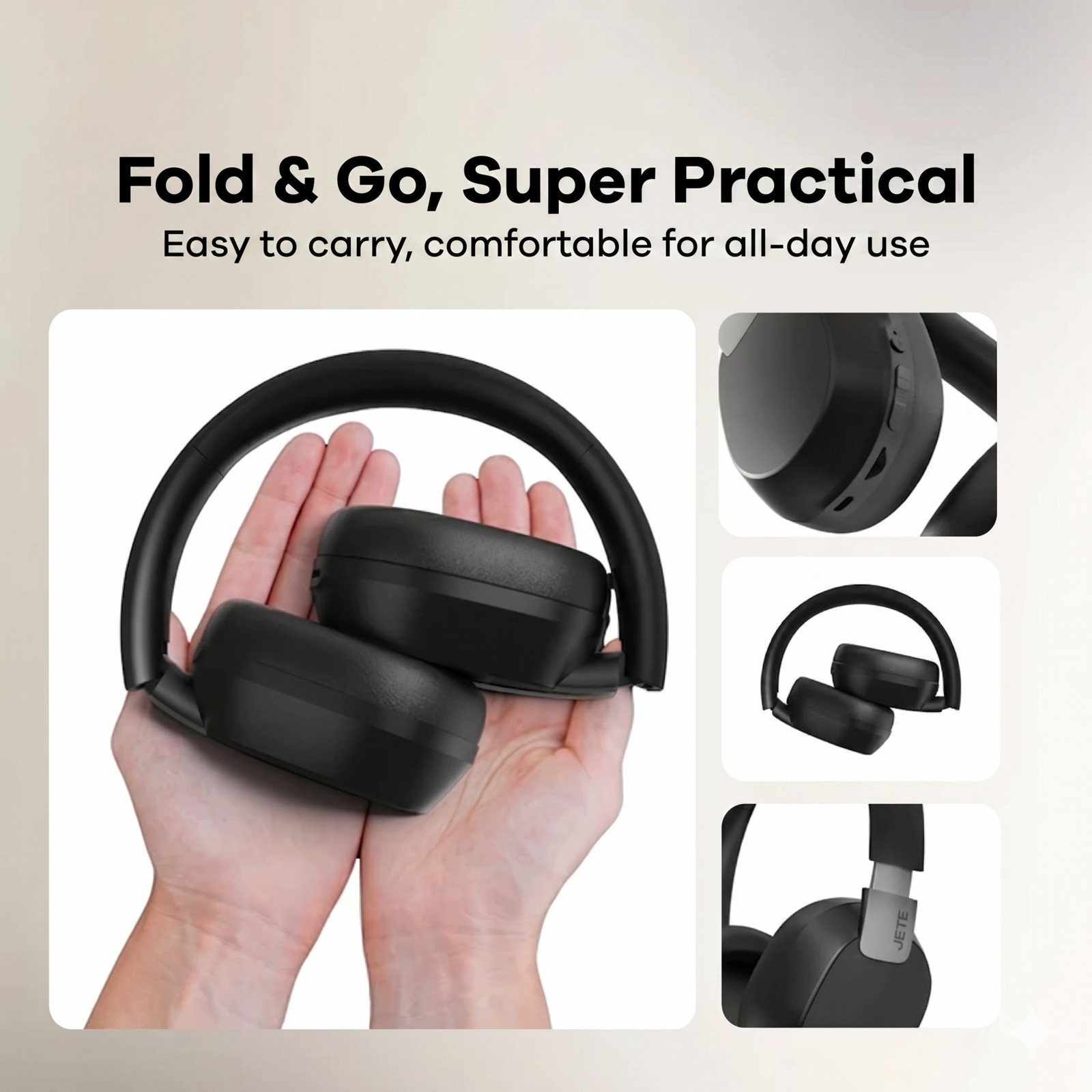 NEW! JETE SA2 Bluetooth Headphones – Noise Cancellation, Super Bass, Wireless