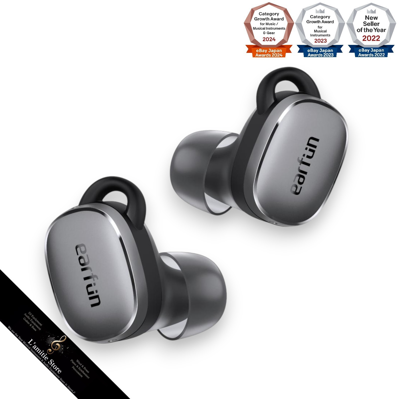 EarFun Free Pro 3 Brown Black Wireless earphones ANC function Japan New