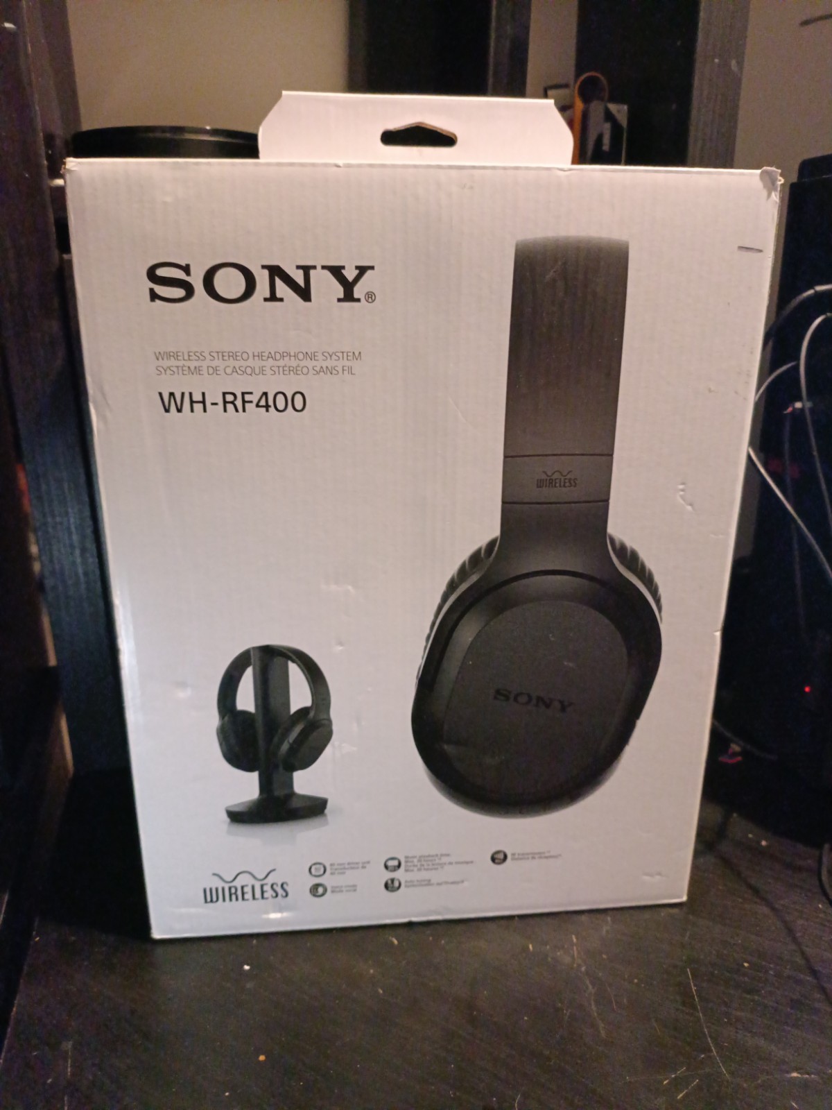 Sony WHRF400 RF Wireless Headphones Black