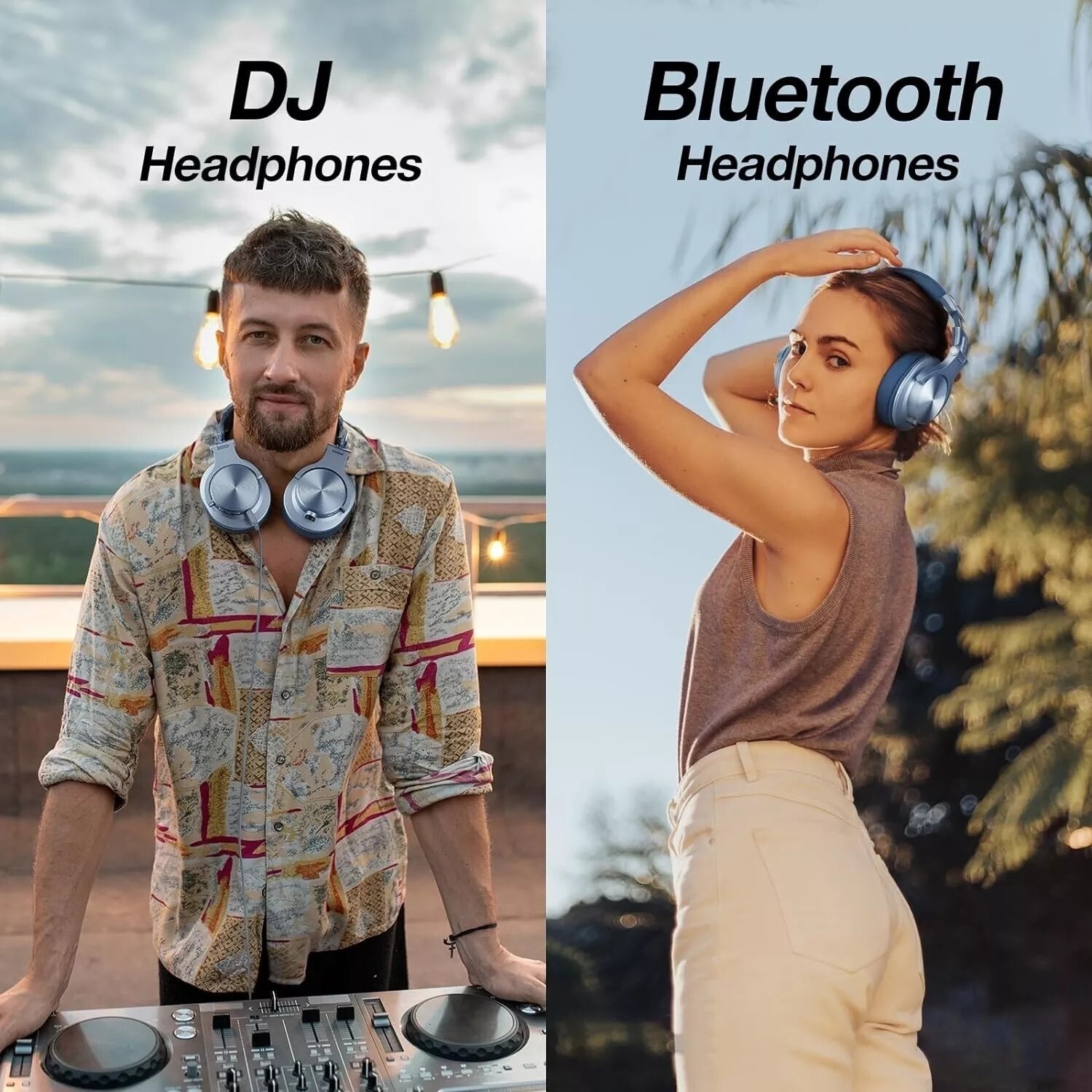 Audifonos Profesionales Auriculares Para DJ Headphone Professional Cielo Azul US