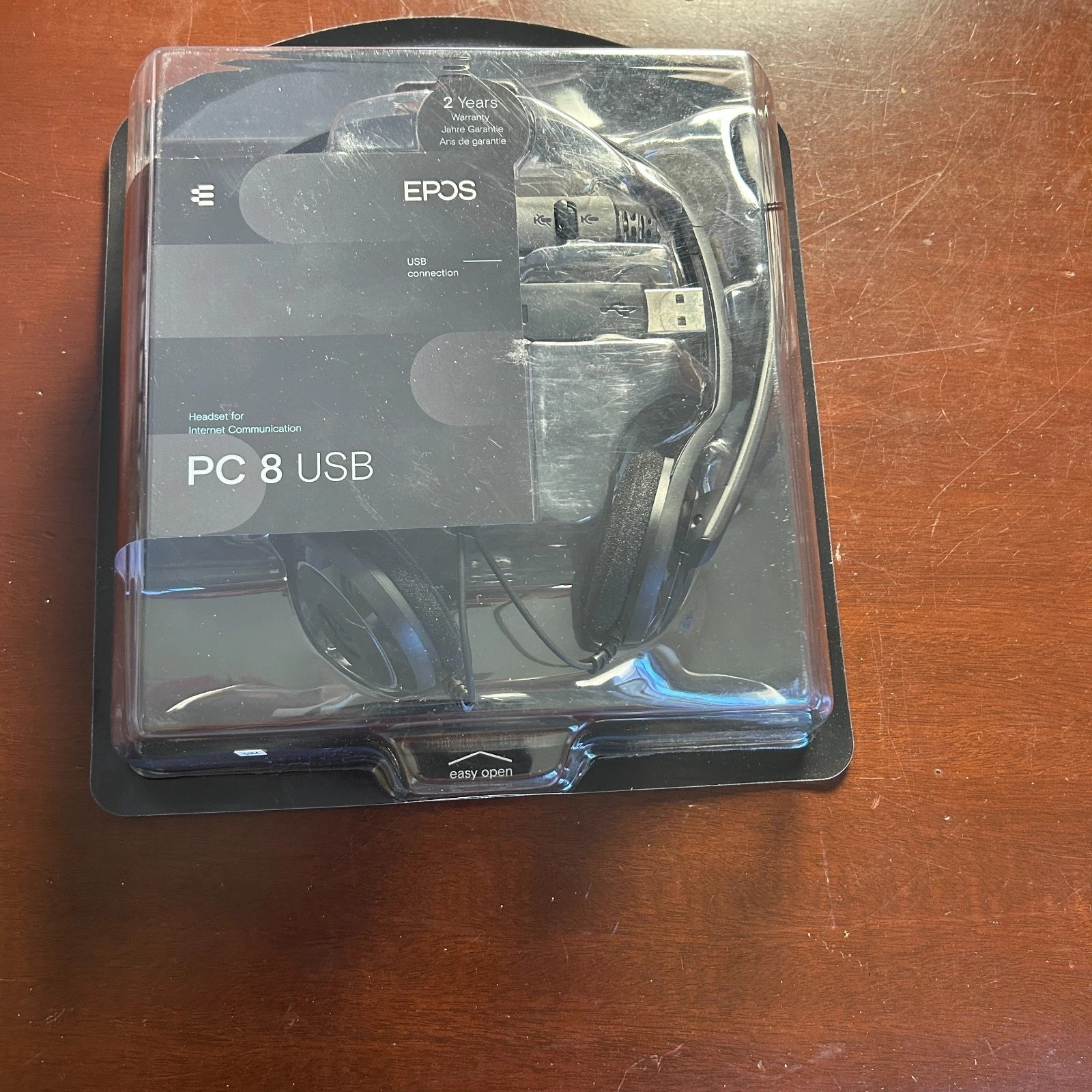 Epos PC 8 USB Headset Stereo Plug-And-Play Lightweight Mute New Sealed