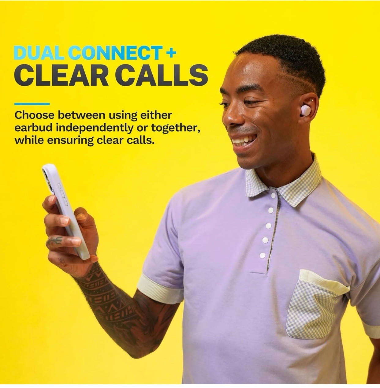 JLab GO Air POP True Wireless In-Ear Headphones-35+ Hour Playtime Earbuds.