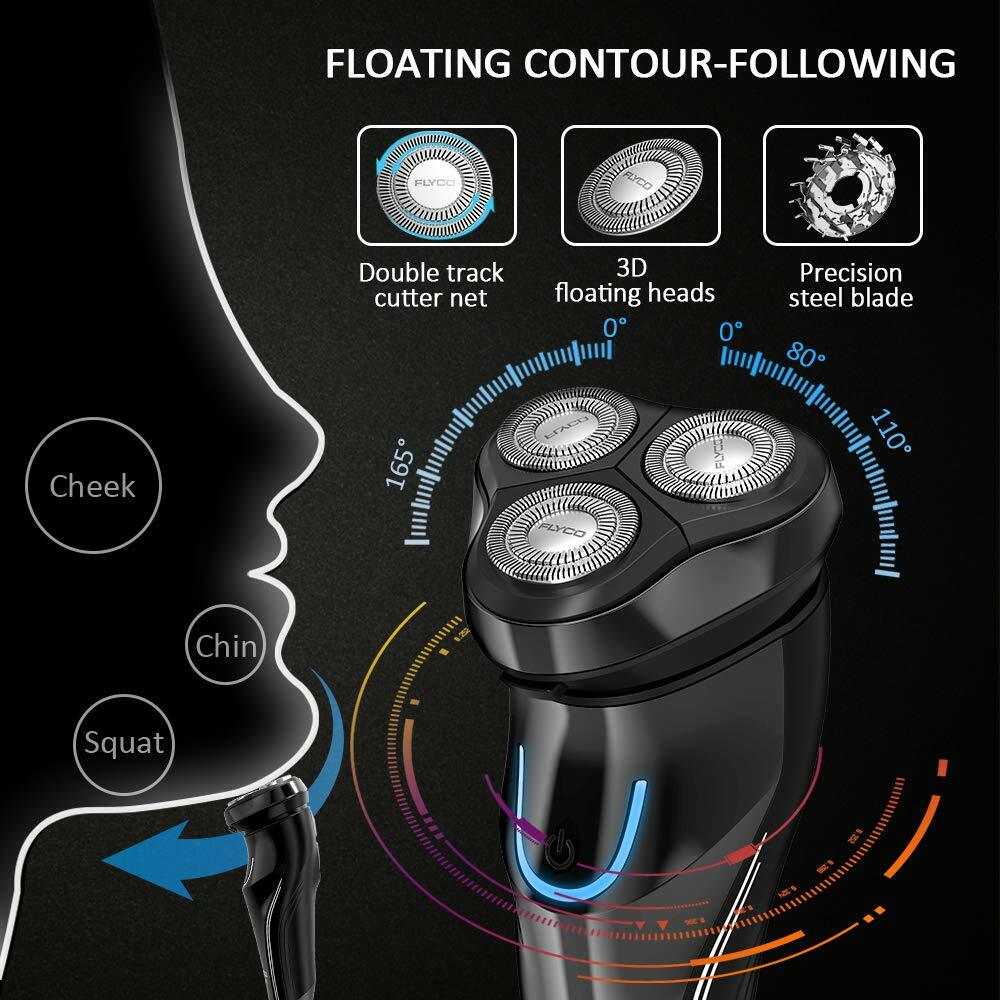 Electric Razor for Men,FLYCO Electric Shavers 2 in 1 Mens Wet & Dry Electric