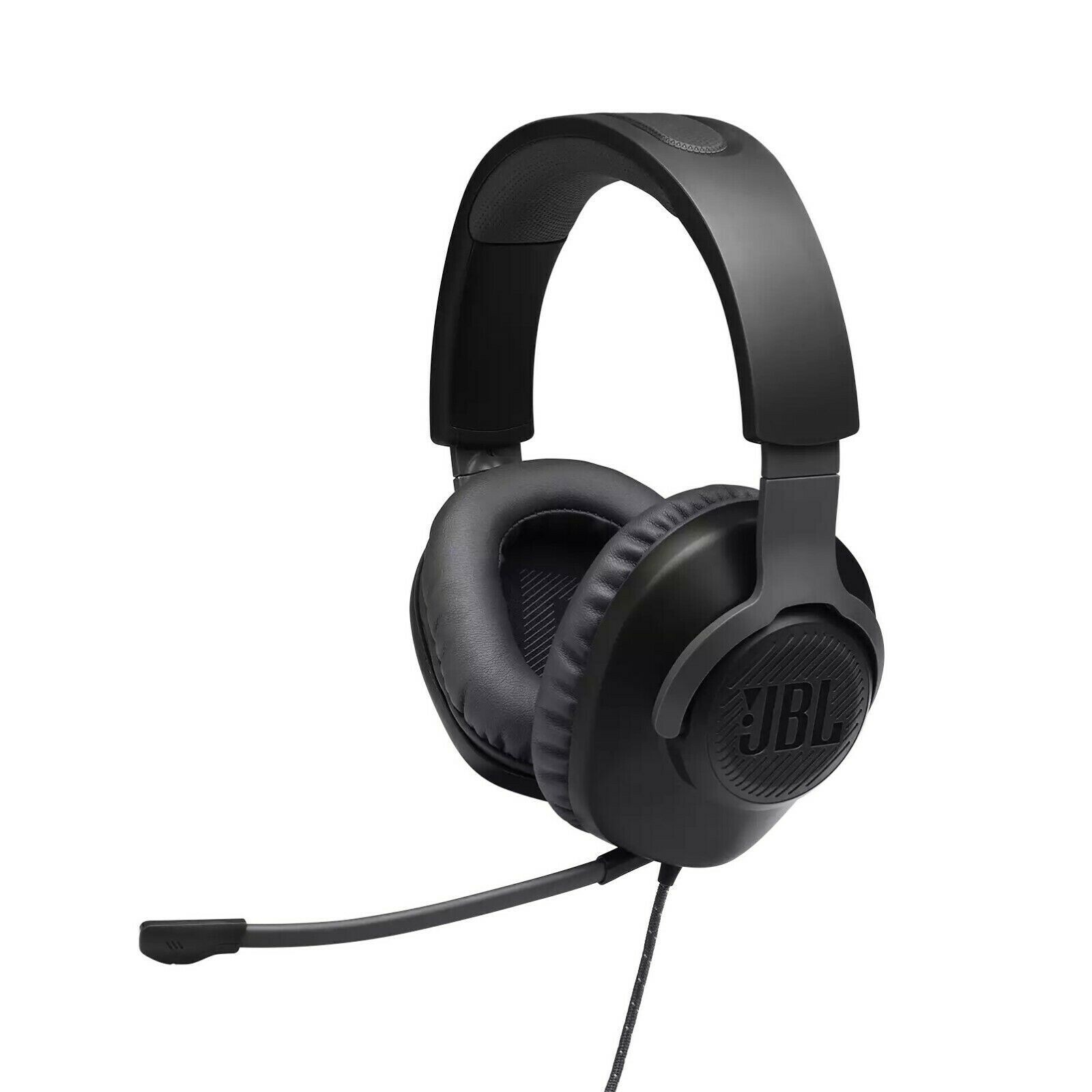 JBL Quantum 100 Wired Over-Ear Gaming Headset with Detachable Boom Mic, Black