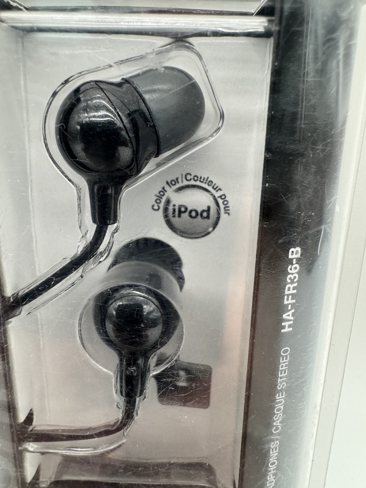 JVC Marshmallow Remote HA-FR36-B In-Ear Headphones with Mic for iPhone iPod iPad