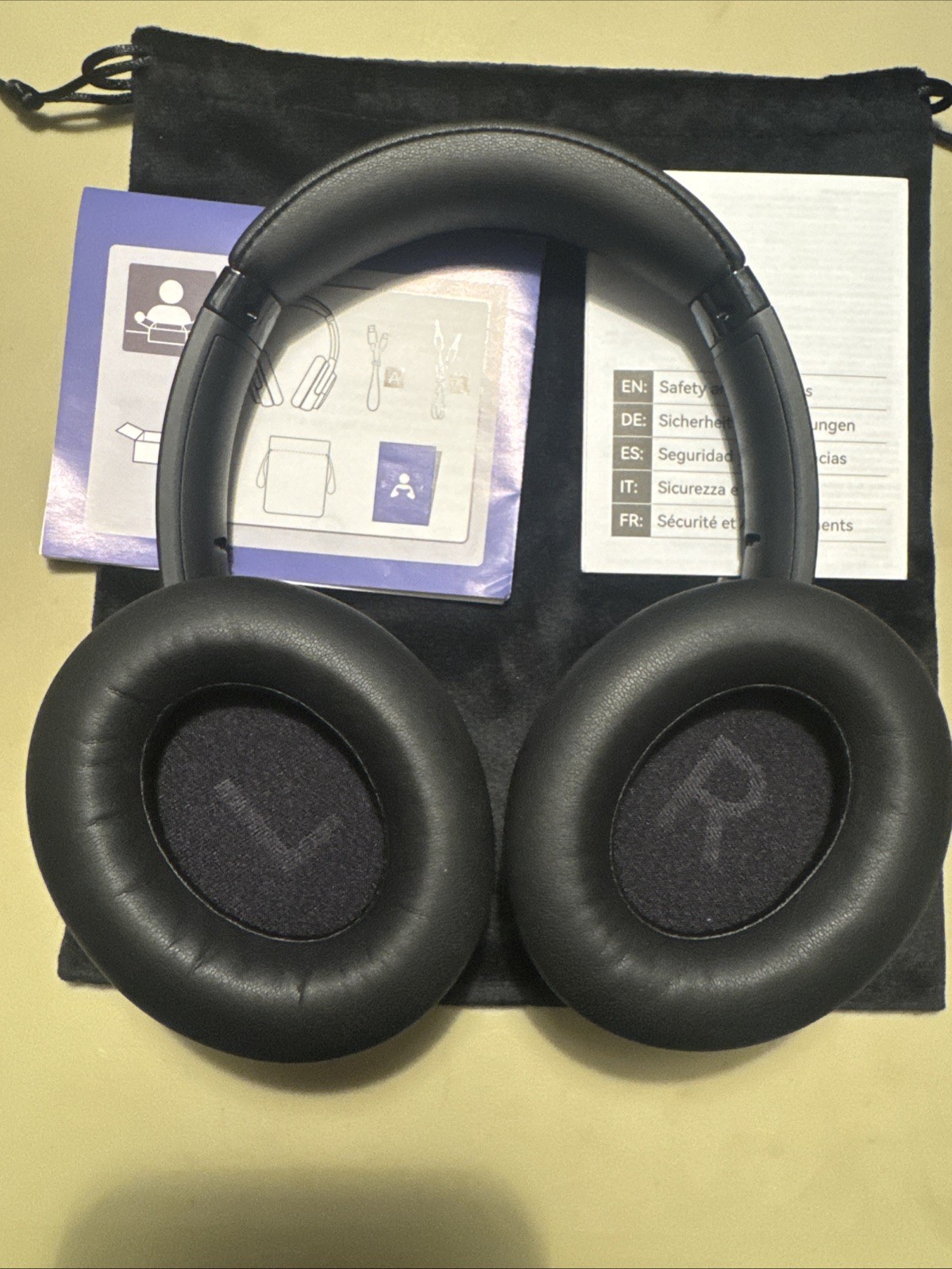 1Mii Y8+ Noise Cancelling Headphones Bluetooth Wireless LDAC Hi-Res Audio W/ Bag