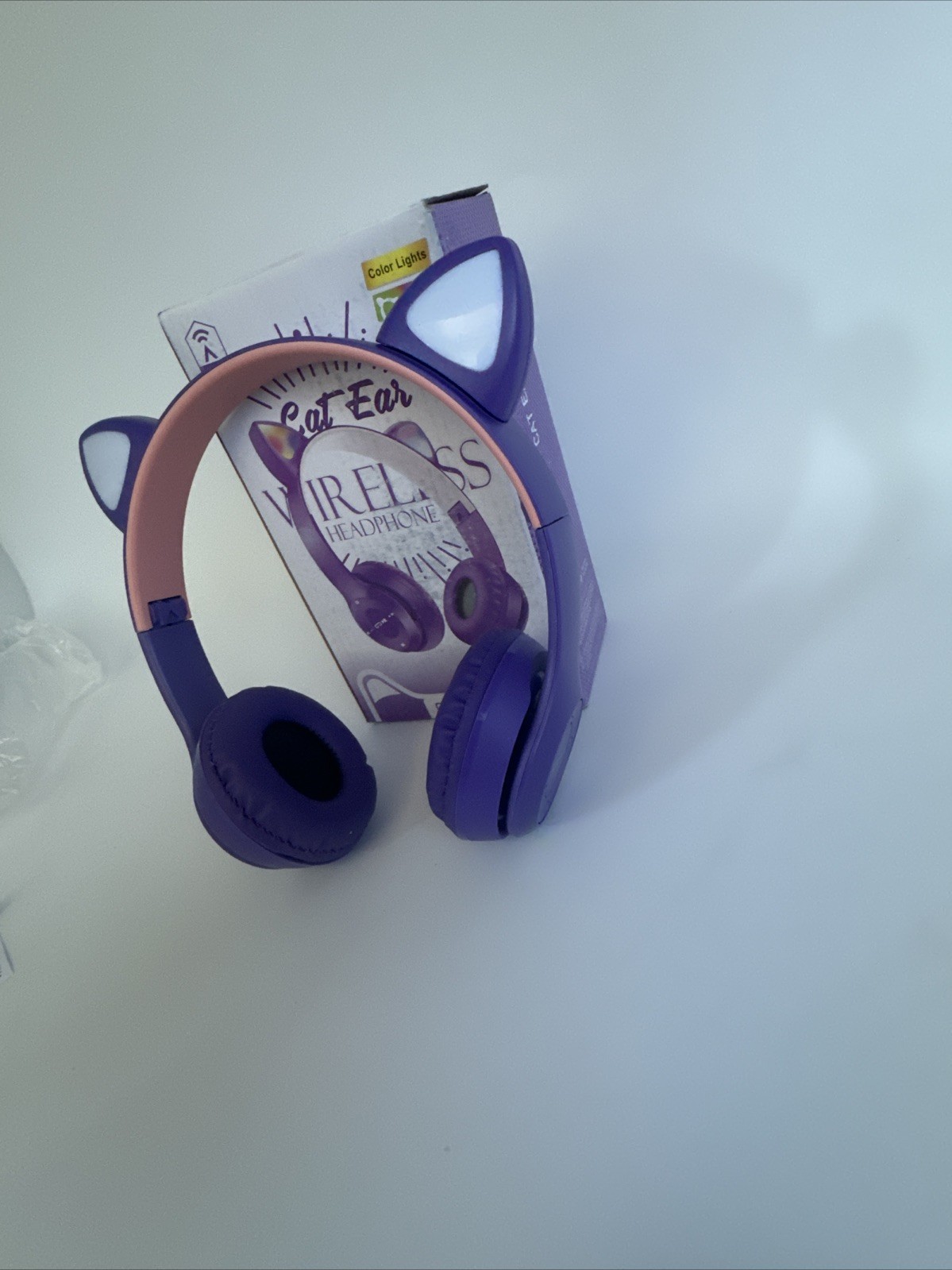Cat Ear Wireless Headphones Purple